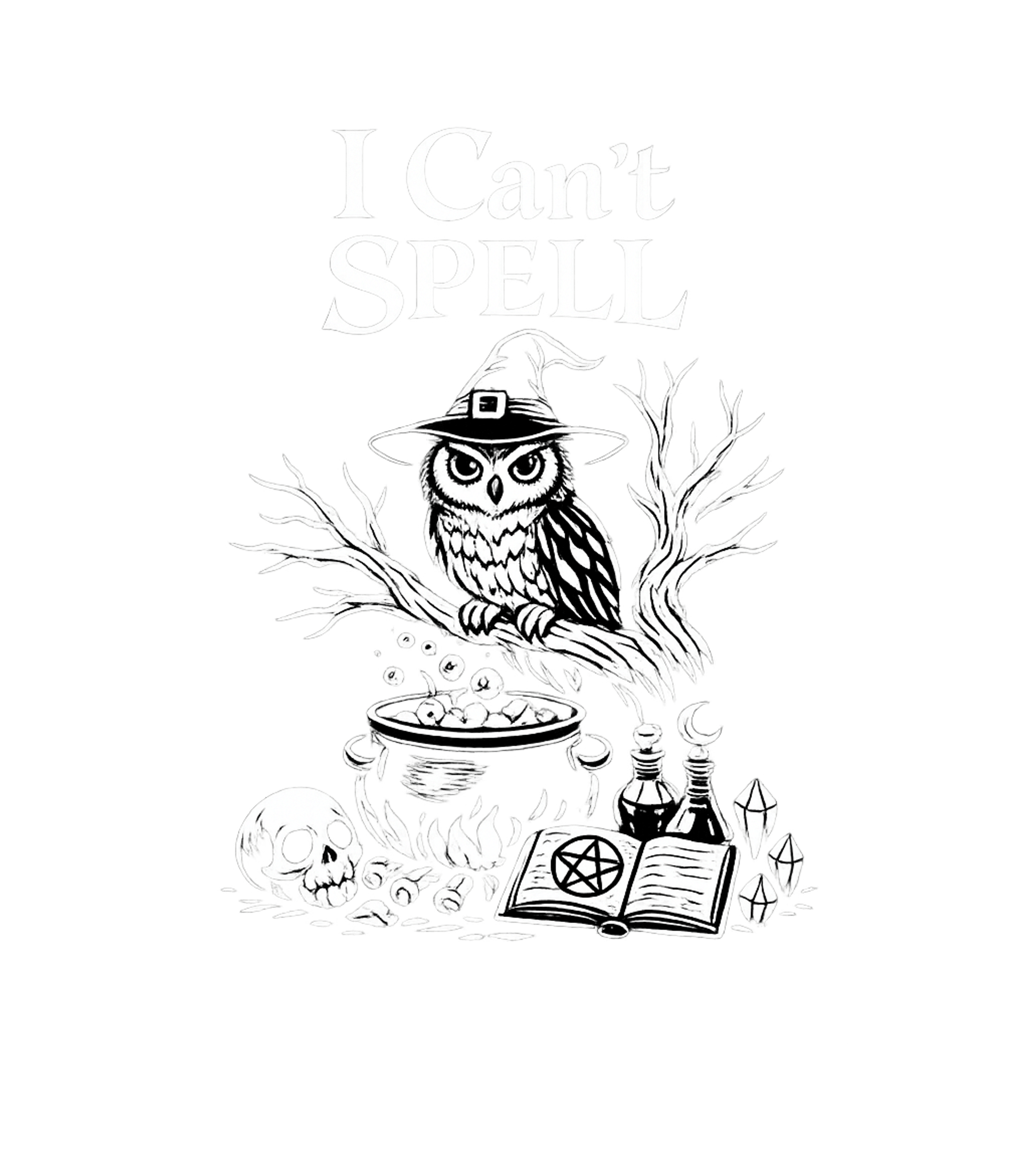 I Can't Spell Owl halloween Premium T-Shirt featuring Embrace your inner whimsical witch with this humorous graphi – designed by Geoff Brown @ SunFrog I Can't Spell Owl halloween Premium T-Shirt featuring Embrace your inner whimsical witch with this humorous graphi – designed by Geoff Brown @ SunFrog