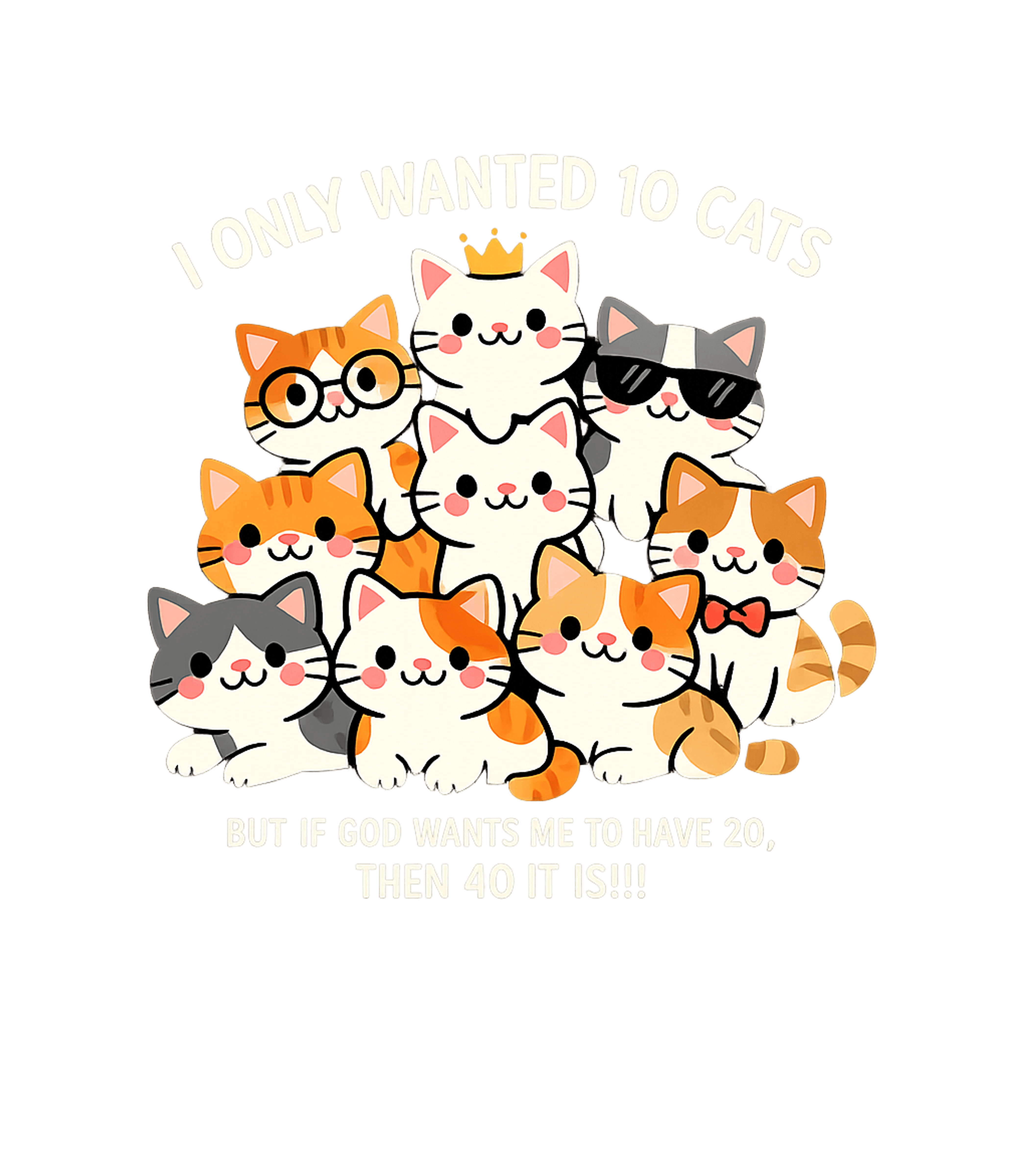 I Only Wanted Cats Cats Crewneck Sweatshirt featuring This humorous graphic features a charming group of cartoon c – designed by Geoff Brown @ SunFrog I Only Wanted Cats Cats Crewneck Sweatshirt featuring This humorous graphic features a charming group of cartoon c – designed by Geoff Brown @ SunFrog