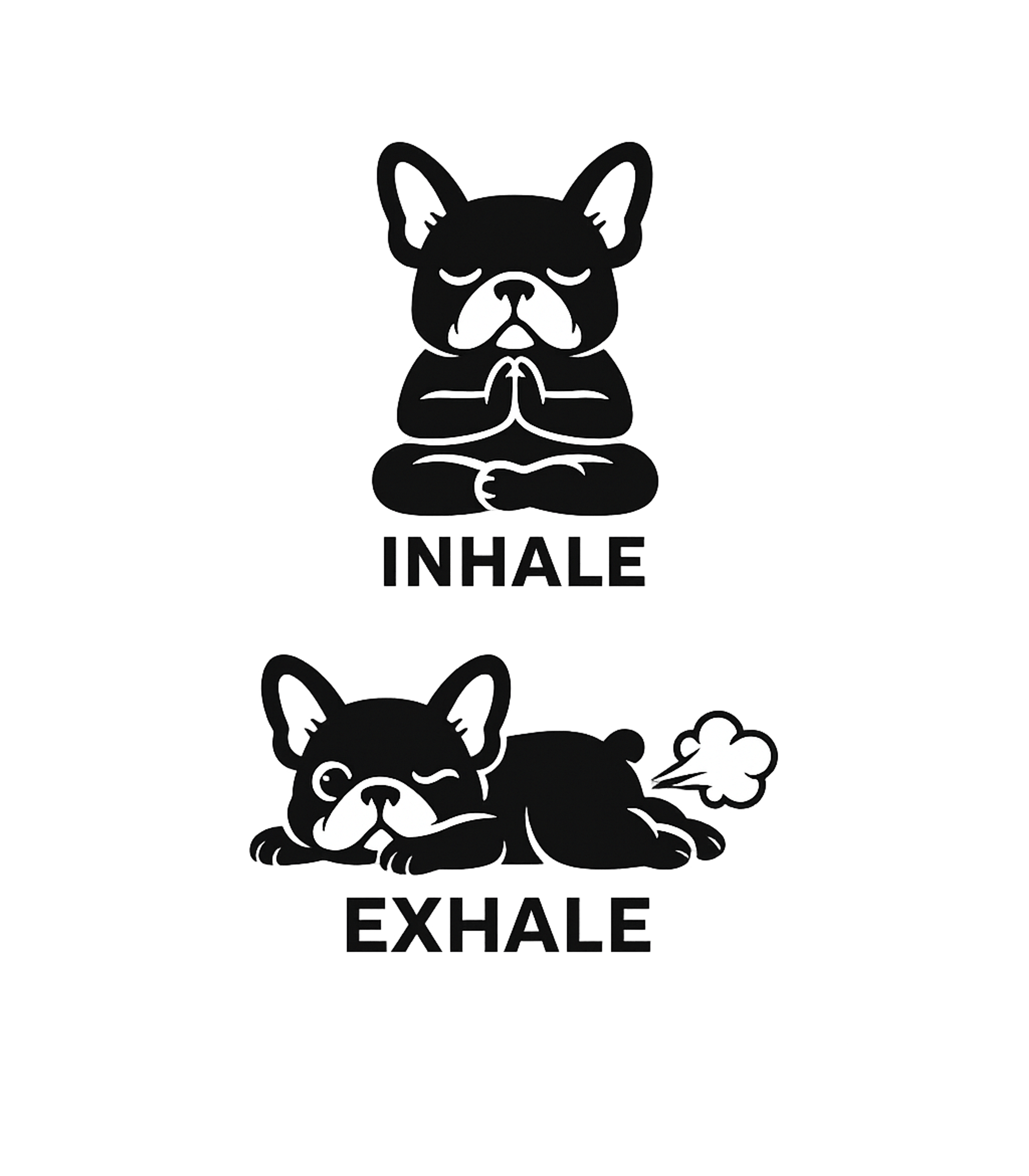 Inhale Exhale Frenchie Dogs Premium T-Shirt featuring This design humorously captures the daily realities of a Fre – designed by Geoff Brown @ SunFrog Inhale Exhale Frenchie Dogs Premium T-Shirt featuring This design humorously captures the daily realities of a Fre – designed by Geoff Brown @ SunFrog
