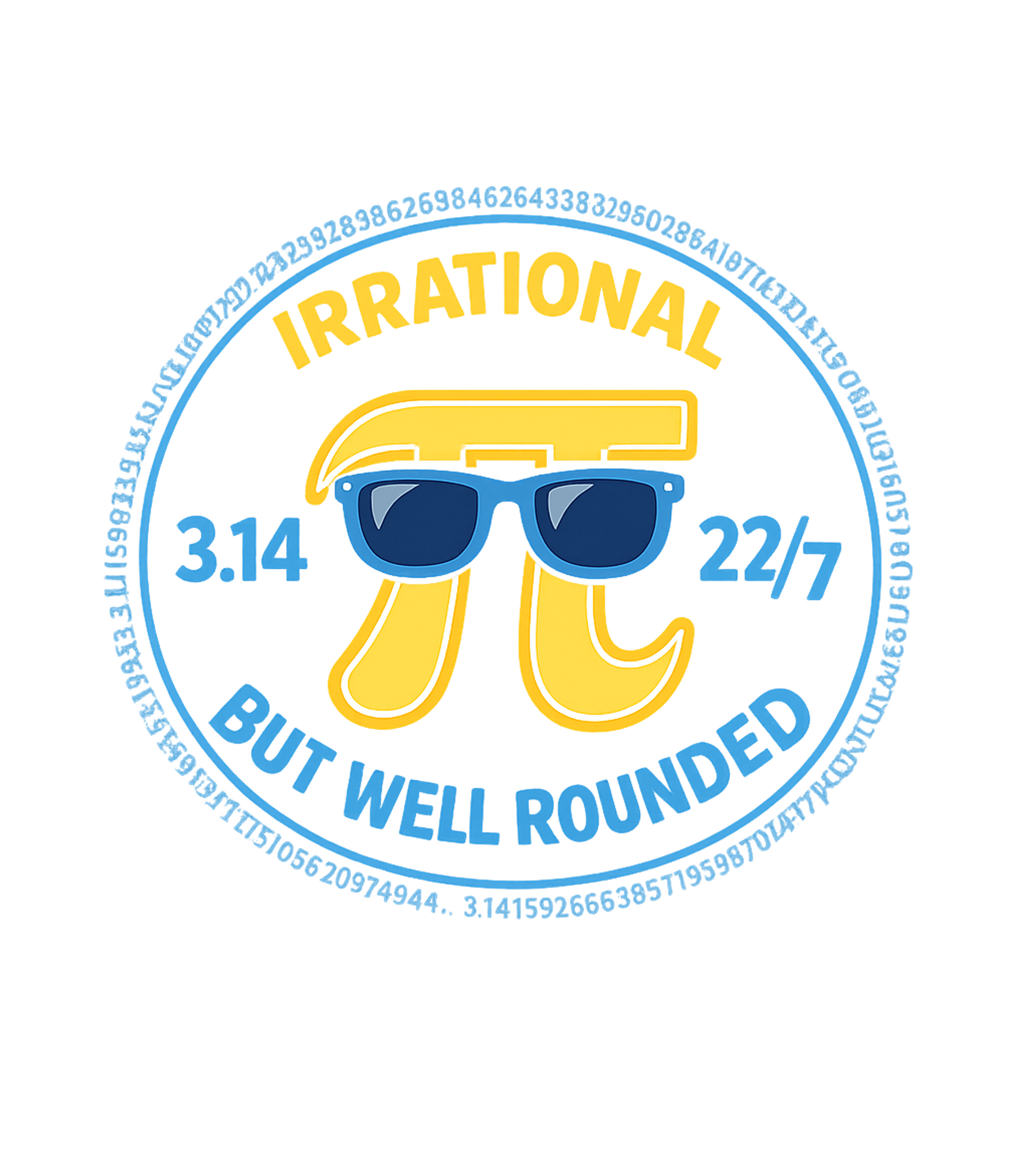 Irrational But Well Rounded Pi Sarcasm Sticker featuring Show your love for math and clever wordplay with this witty – designed by Geoff Brown @ SunFrog Irrational But Well Rounded Pi Sarcasm Sticker featuring Show your love for math and clever wordplay with this witty – designed by Geoff Brown @ SunFrog