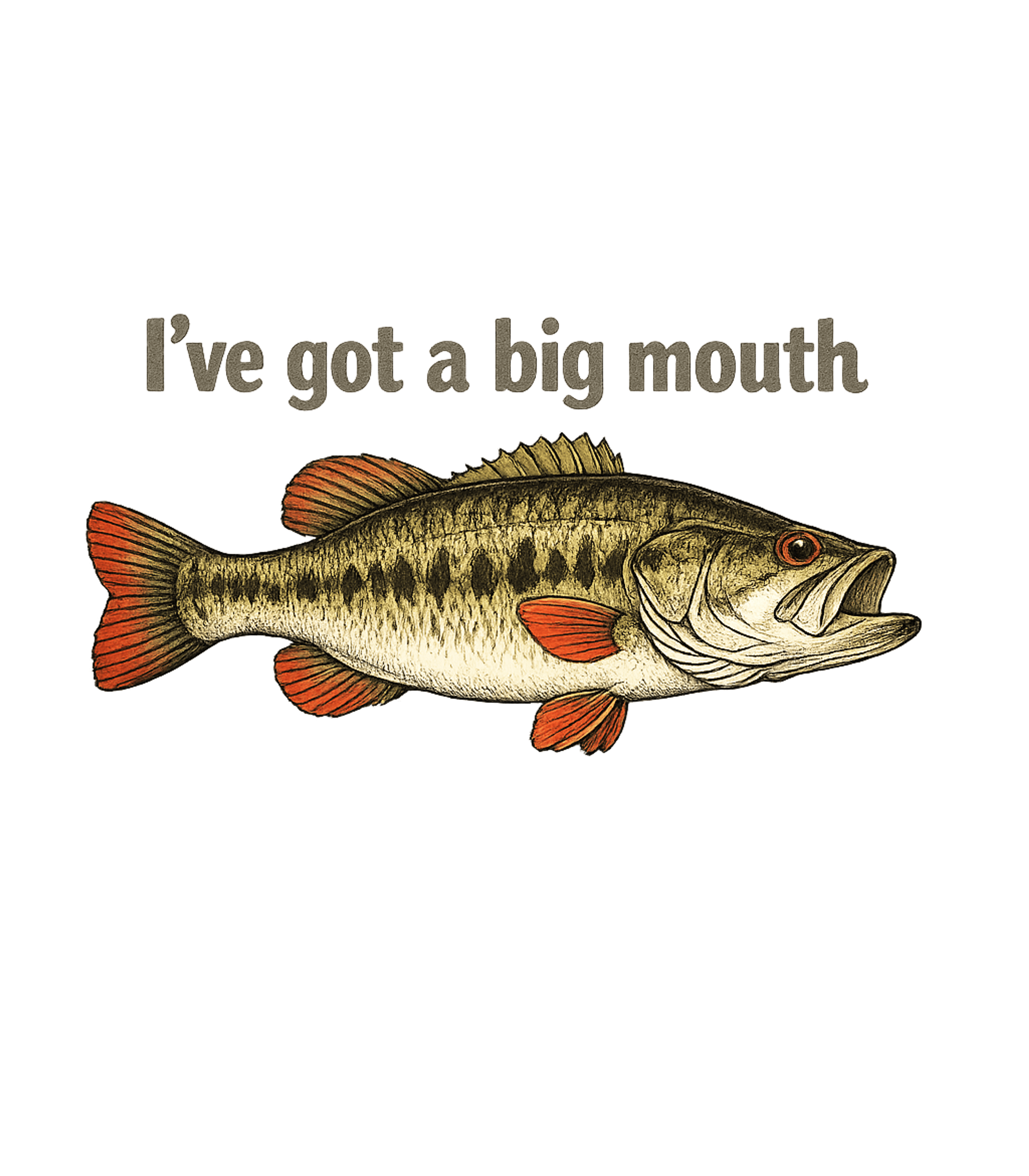 I've Got A Big Mouth Fishing Premium T-Shirt featuring Show off your love for fishing with this humorous graphic fe – designed by Geoff Brown @ SunFrog I've Got A Big Mouth Fishing Premium T-Shirt featuring Show off your love for fishing with this humorous graphic fe – designed by Geoff Brown @ SunFrog