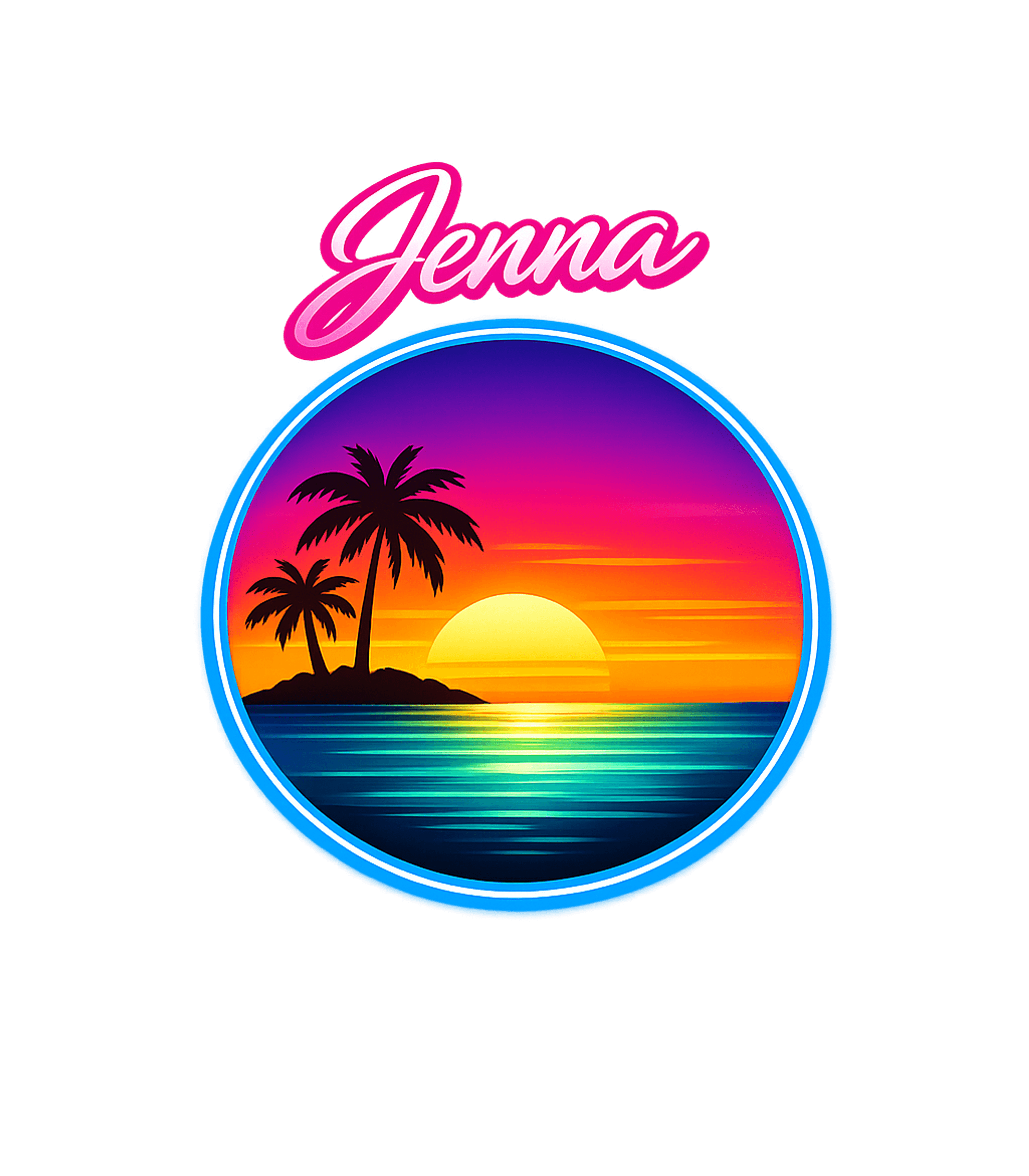 Jenna Retro Sunset Beach Travel Premium T-Shirt featuring This vibrant tee features the name Jenna with a cool retro 8 – designed by Geoff Brown @ SunFrog Jenna Retro Sunset Beach Travel Premium T-Shirt featuring This vibrant tee features the name Jenna with a cool retro 8 – designed by Geoff Brown @ SunFrog