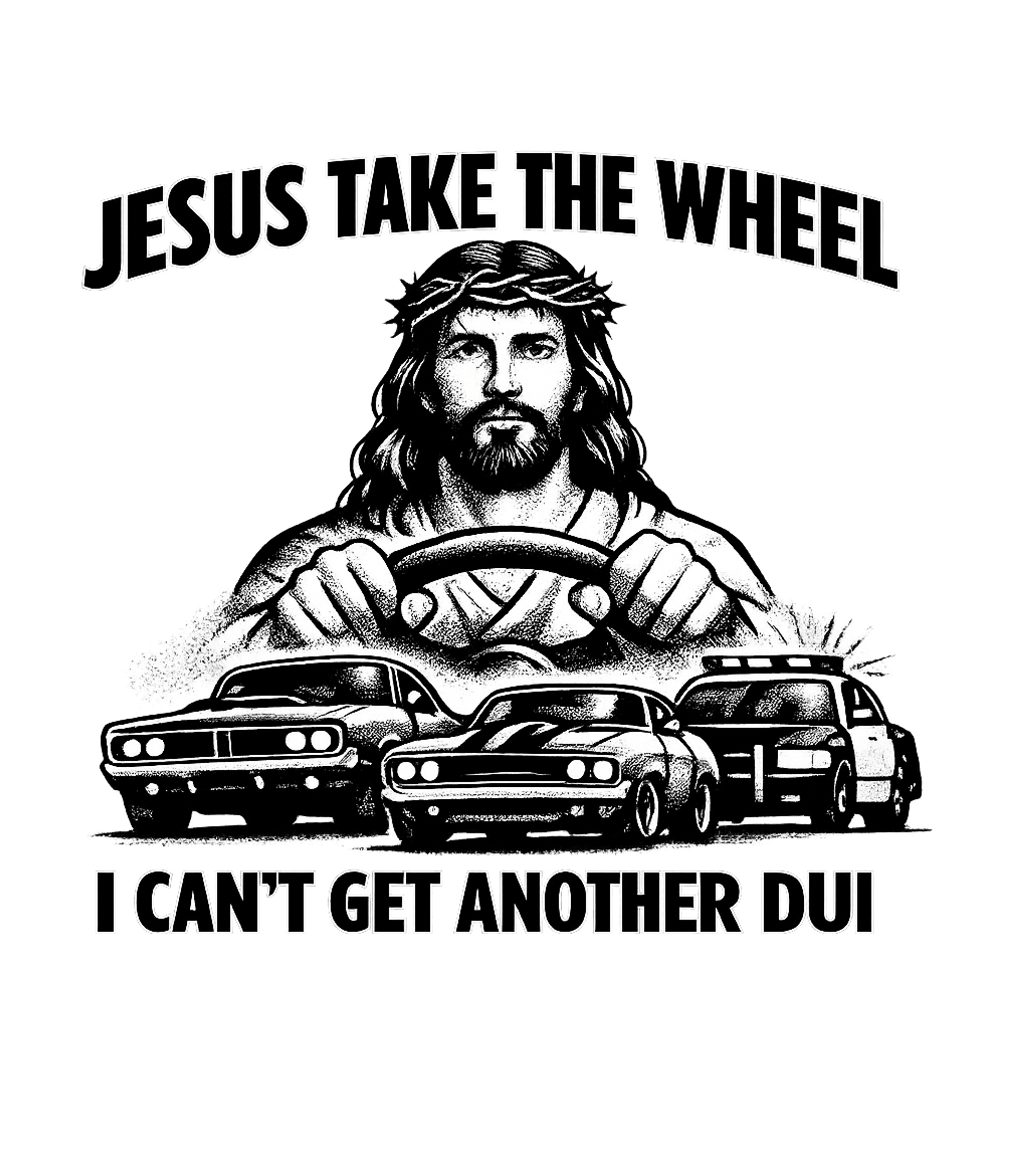 Jesus Take The Wheel Sarcasm Crewneck Sweatshirt featuring Embrace a humorous twist on a classic phrase with this graph – designed by Geoff Brown @ SunFrog Jesus Take The Wheel Sarcasm Crewneck Sweatshirt featuring Embrace a humorous twist on a classic phrase with this graph – designed by Geoff Brown @ SunFrog
