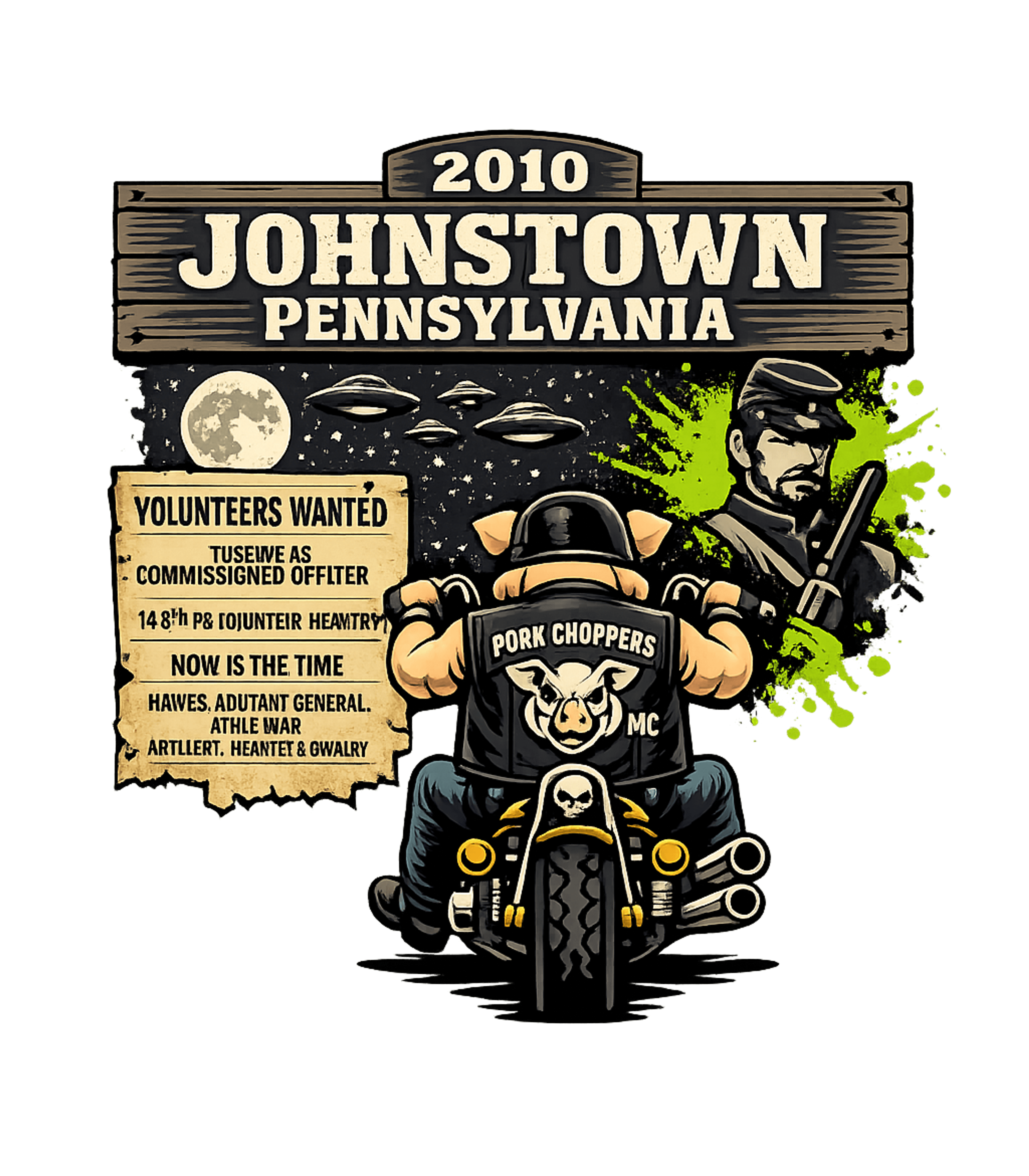 Johnstown Alien War Pennsylvania Premium T-Shirt featuring Dive into a unique blend of history, sci-fi, and biker cultu – designed by Geoff Brown @ SunFrog Johnstown Alien War Pennsylvania Premium T-Shirt featuring Dive into a unique blend of history, sci-fi, and biker cultu – designed by Geoff Brown @ SunFrog