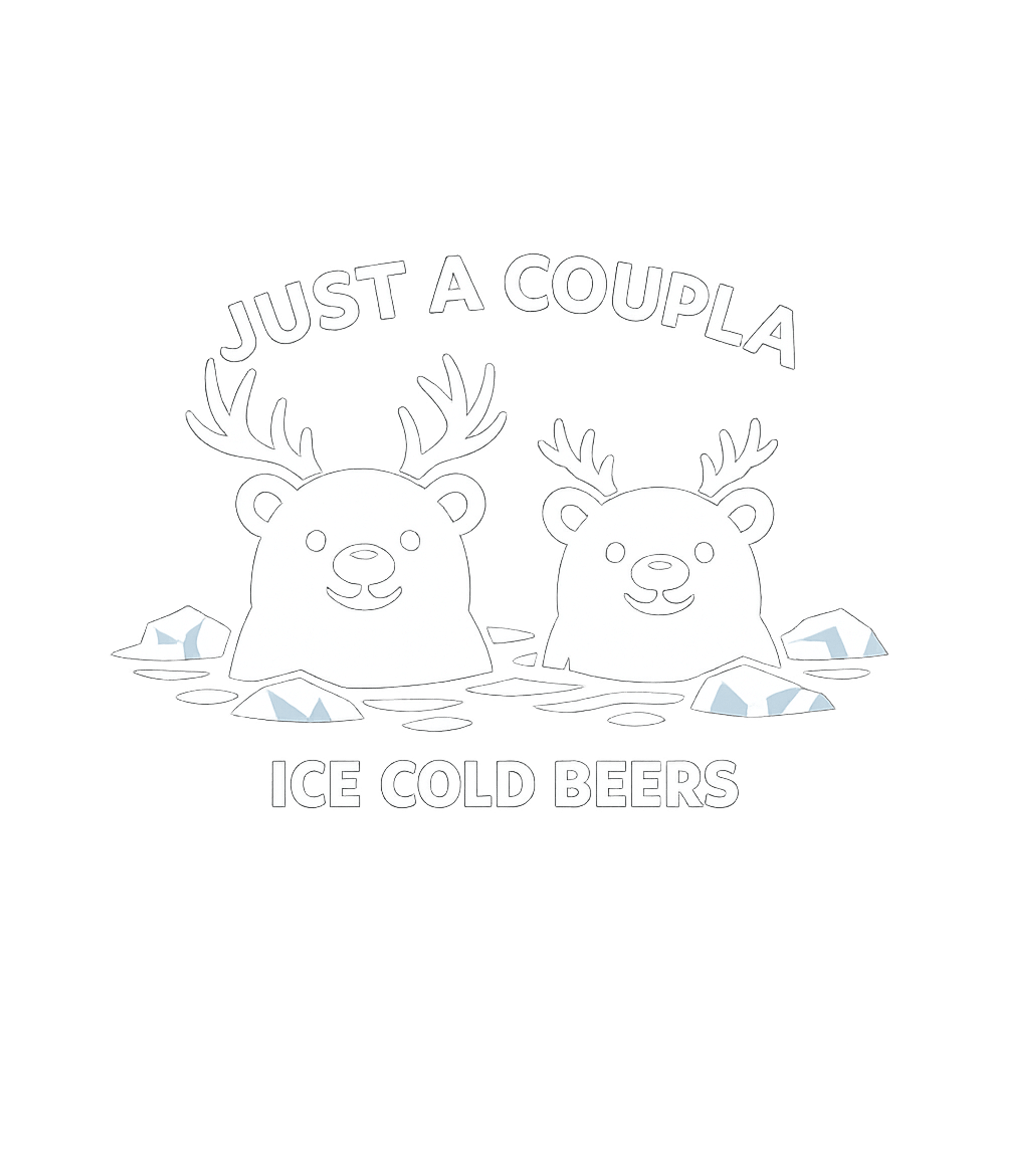 Just A Coupla Beers Dad Jokes Premium T-Shirt featuring This fun graphic features two adorable polar bears, depicted – designed by Geoff Brown @ SunFrog Just A Coupla Beers Dad Jokes Premium T-Shirt featuring This fun graphic features two adorable polar bears, depicted – designed by Geoff Brown @ SunFrog