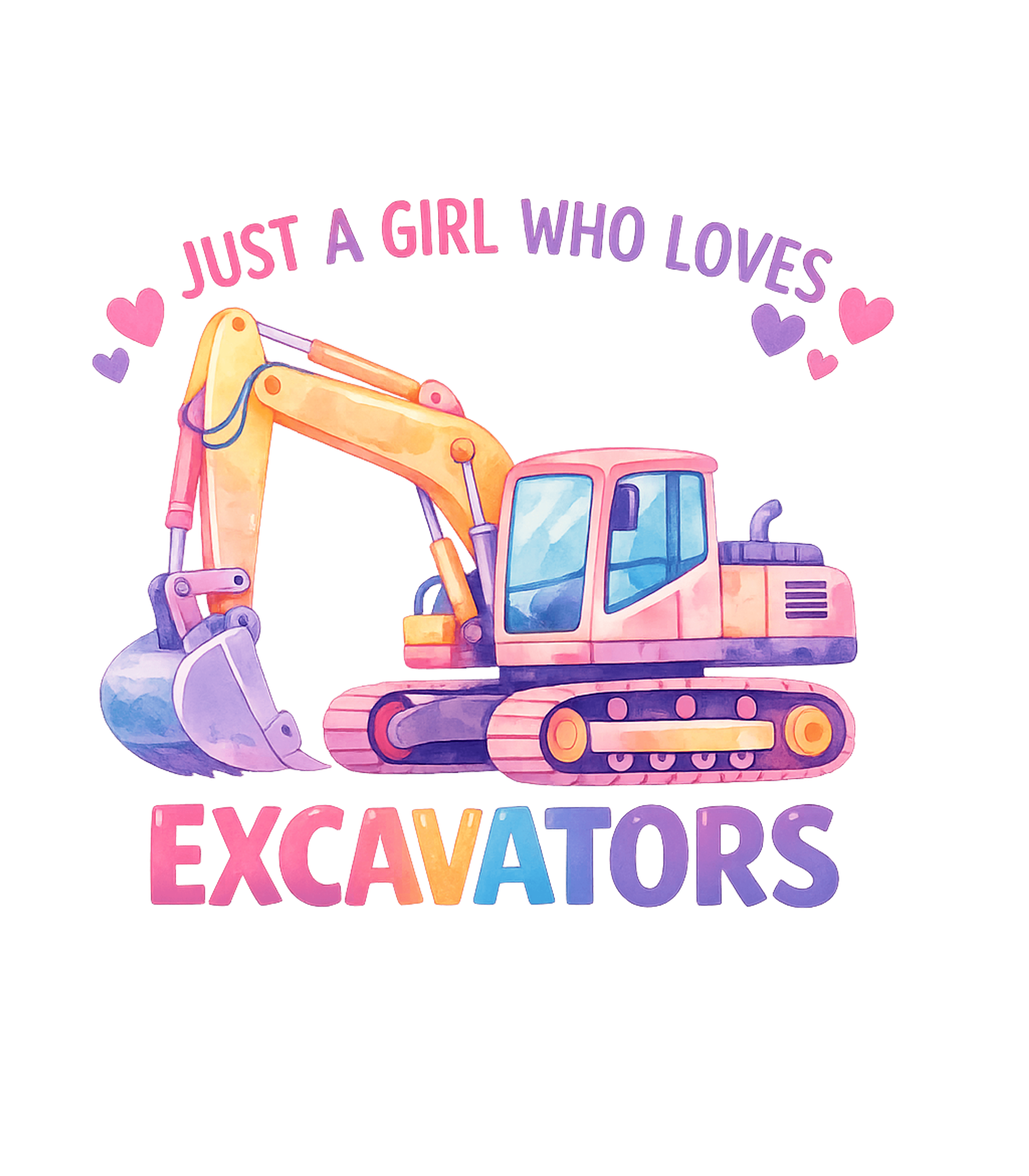 Just a Girl Excavators Construction Premium T-Shirt featuring A charming watercolor graphic featuring a pastel excavator a – designed by Geoff Brown @ SunFrog Just a Girl Excavators Construction Premium T-Shirt featuring A charming watercolor graphic featuring a pastel excavator a – designed by Geoff Brown @ SunFrog