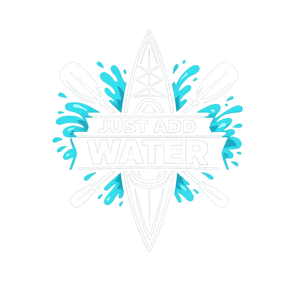 Just Add Water Kayak Kayking Crewneck Sweatshirt featuring This graphic features a kayak and paddles amidst blue water – designed by Geoff Brown @ SunFrog Just Add Water Kayak Kayking Crewneck Sweatshirt featuring This graphic features a kayak and paddles amidst blue water – designed by Geoff Brown @ SunFrog