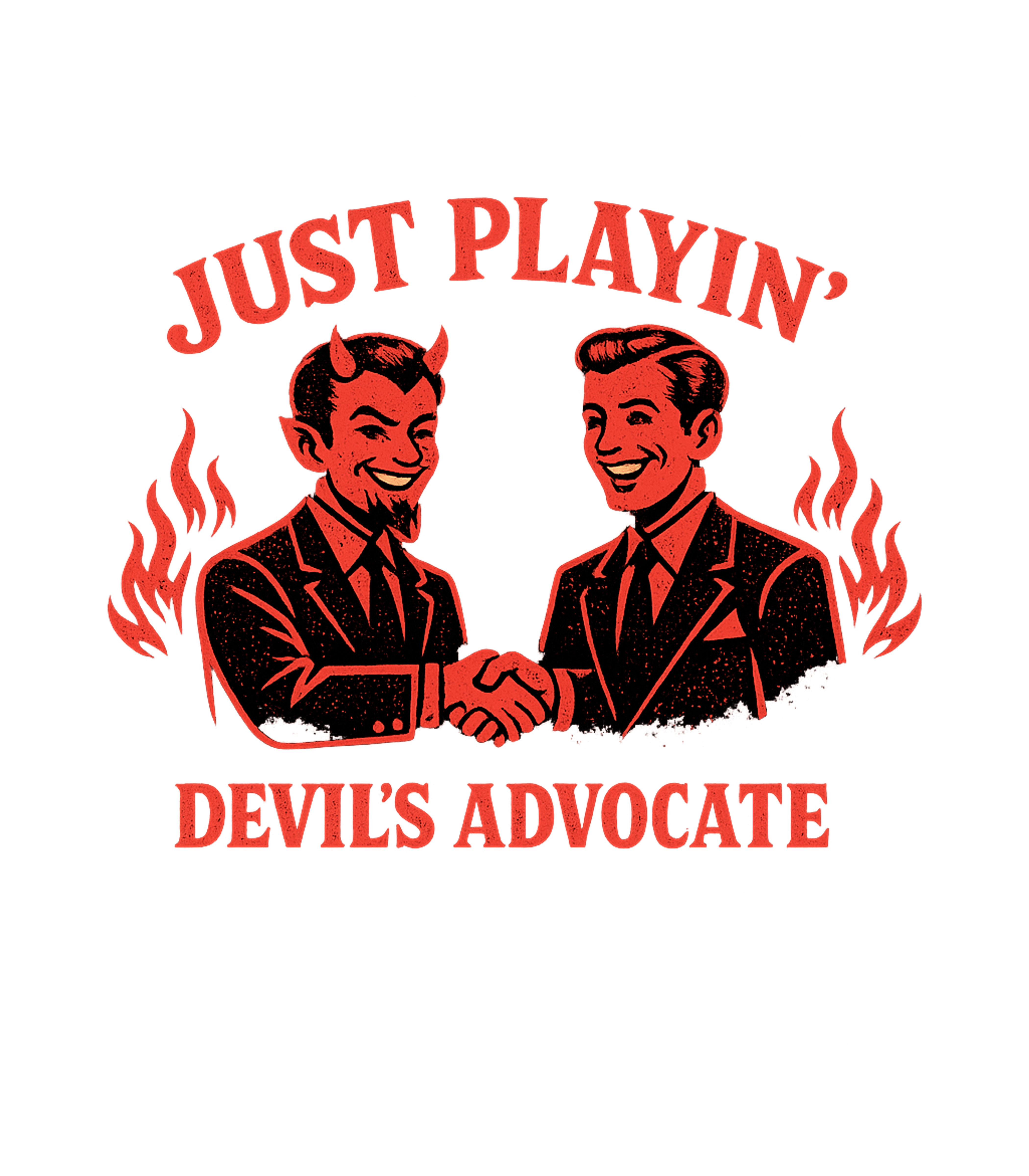 Just Playing Devil's Advocate Sarcasm Premium T-Shirt featuring Embrace your witty side with this retro-style graphic tee fe – designed by Geoff Brown @ SunFrog Just Playing Devil's Advocate Sarcasm Premium T-Shirt featuring Embrace your witty side with this retro-style graphic tee fe – designed by Geoff Brown @ SunFrog