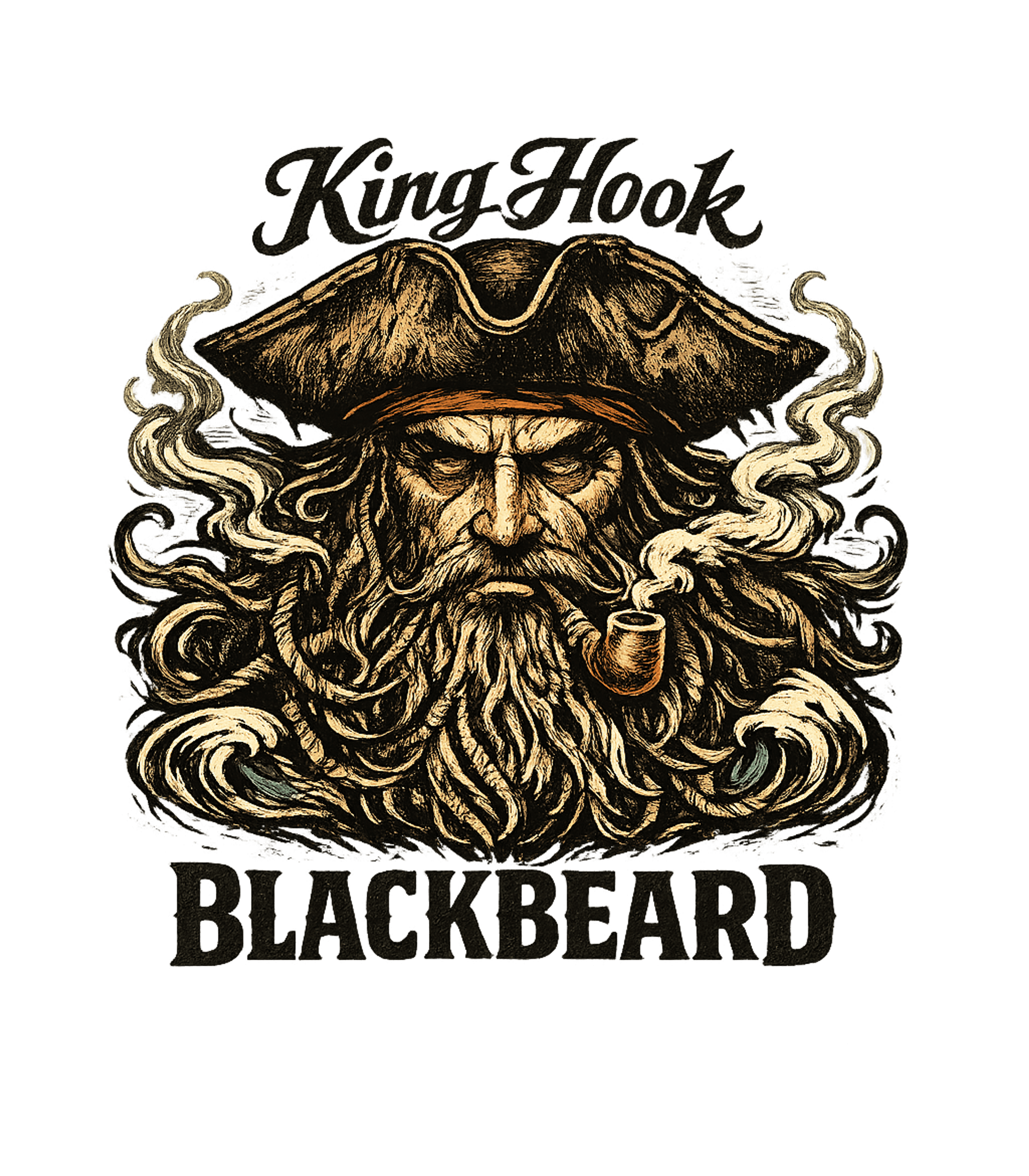 King Hook Blackbeard Pirate Boating Hooded Sweatshirt featuring This gritty illustration features a legendary pirate, combin – designed by Geoff Brown @ SunFrog King Hook Blackbeard Pirate Boating Hooded Sweatshirt featuring This gritty illustration features a legendary pirate, combin – designed by Geoff Brown @ SunFrog