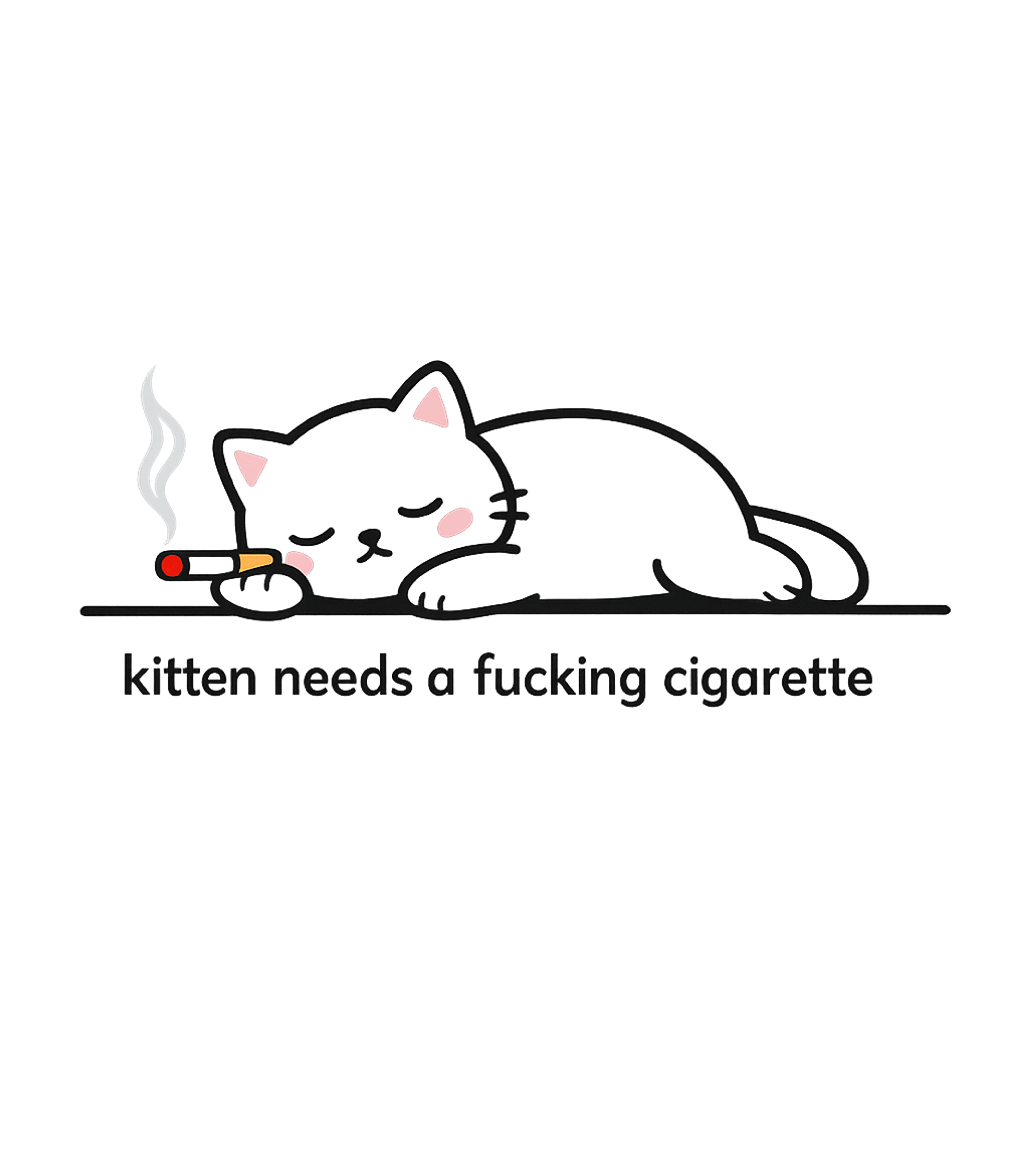 Kitten Cigarette Humor Meme Humor Premium T-Shirt featuring This humorous graphic tee features a cute black kitten with – designed by Geoff Brown @ SunFrog Kitten Cigarette Humor Meme Humor Premium T-Shirt featuring This humorous graphic tee features a cute black kitten with – designed by Geoff Brown @ SunFrog