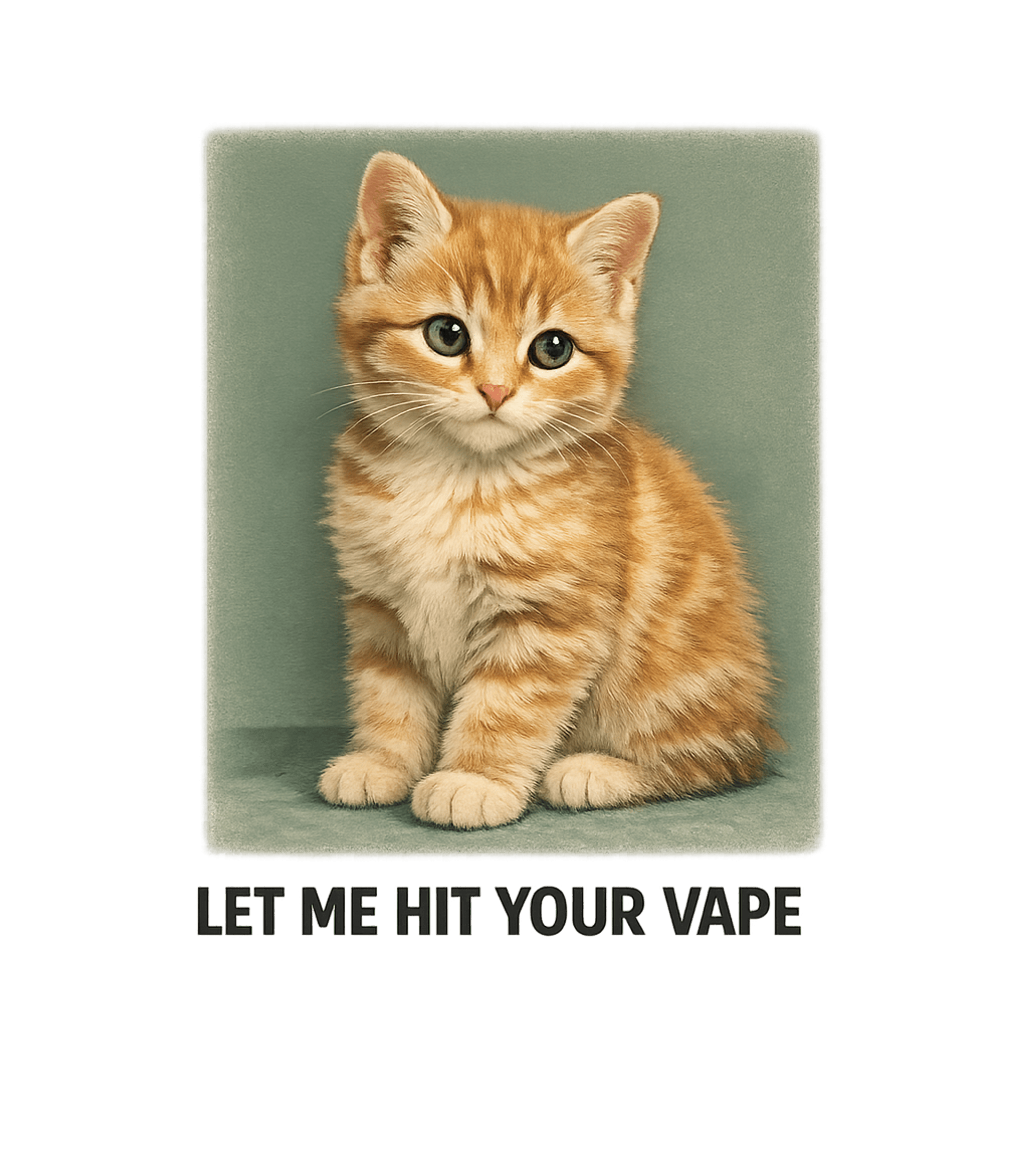 Kitten Vape Humor Meme Humor Premium T-Shirt featuring This design features an adorable ginger kitten alongside a h – designed by Geoff Brown @ SunFrog Kitten Vape Humor Meme Humor Premium T-Shirt featuring This design features an adorable ginger kitten alongside a h – designed by Geoff Brown @ SunFrog