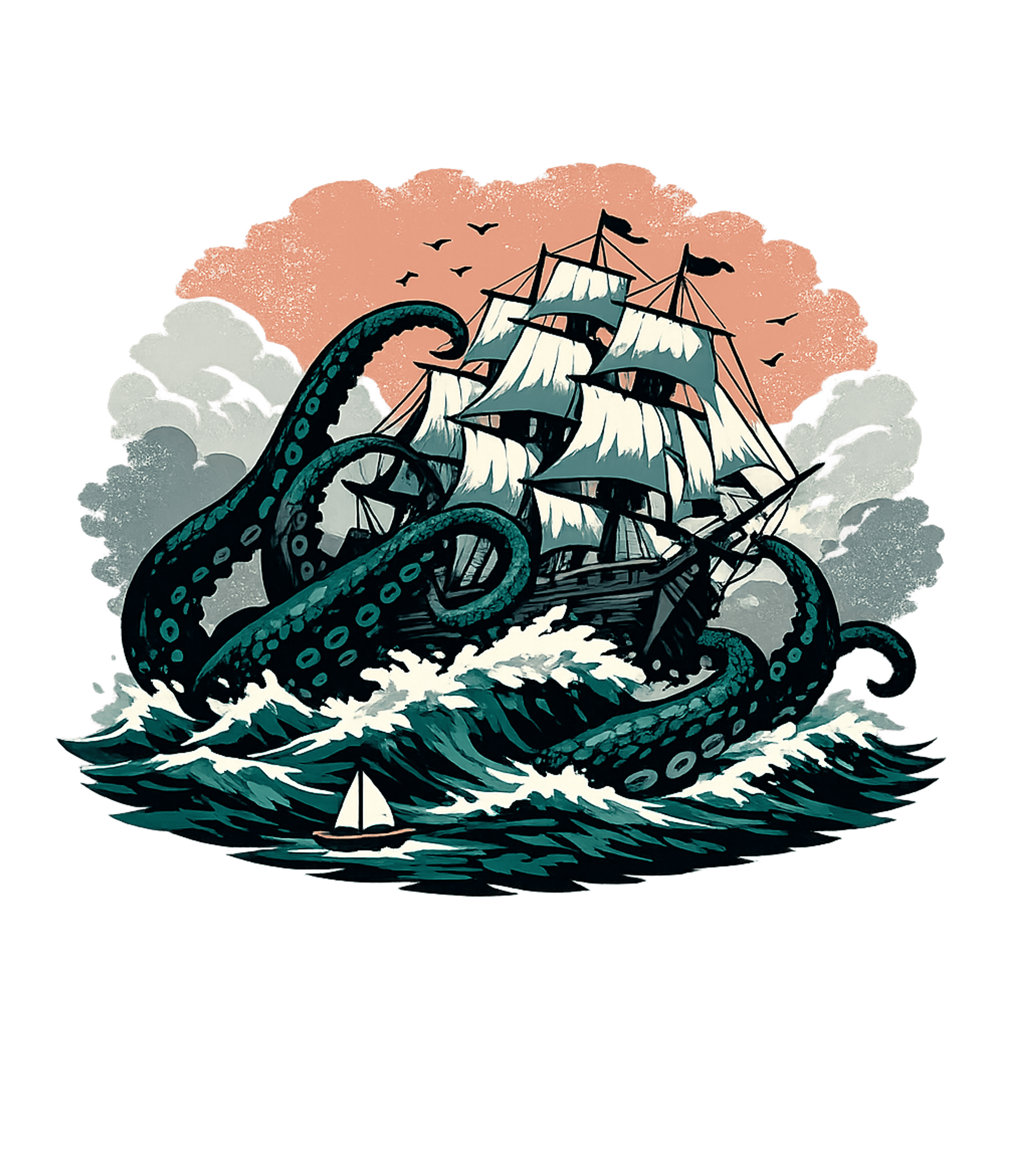Kraken Sea Attack Boating Hooded Sweatshirt featuring Dive into adventure with this striking graphic featuring a m – designed by Geoff Brown @ SunFrog Kraken Sea Attack Boating Hooded Sweatshirt featuring Dive into adventure with this striking graphic featuring a m – designed by Geoff Brown @ SunFrog