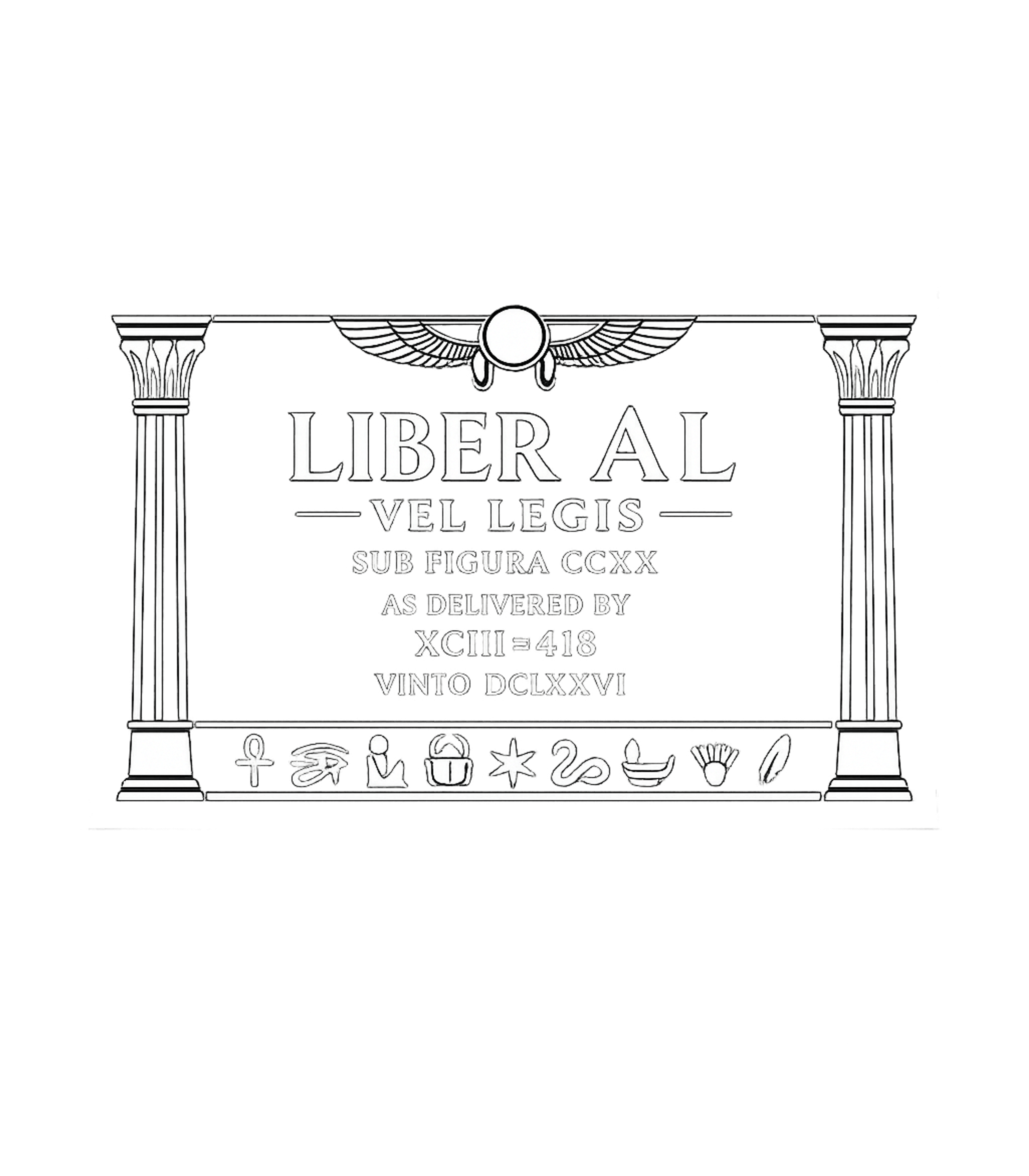Liber AL vel Legis Inspirational Messages Premium T-Shirt featuring This striking design features the iconic title "Liber AL vel – designed by Geoff Brown @ SunFrog Liber AL vel Legis Inspirational Messages Premium T-Shirt featuring This striking design features the iconic title "Liber AL vel – designed by Geoff Brown @ SunFrog