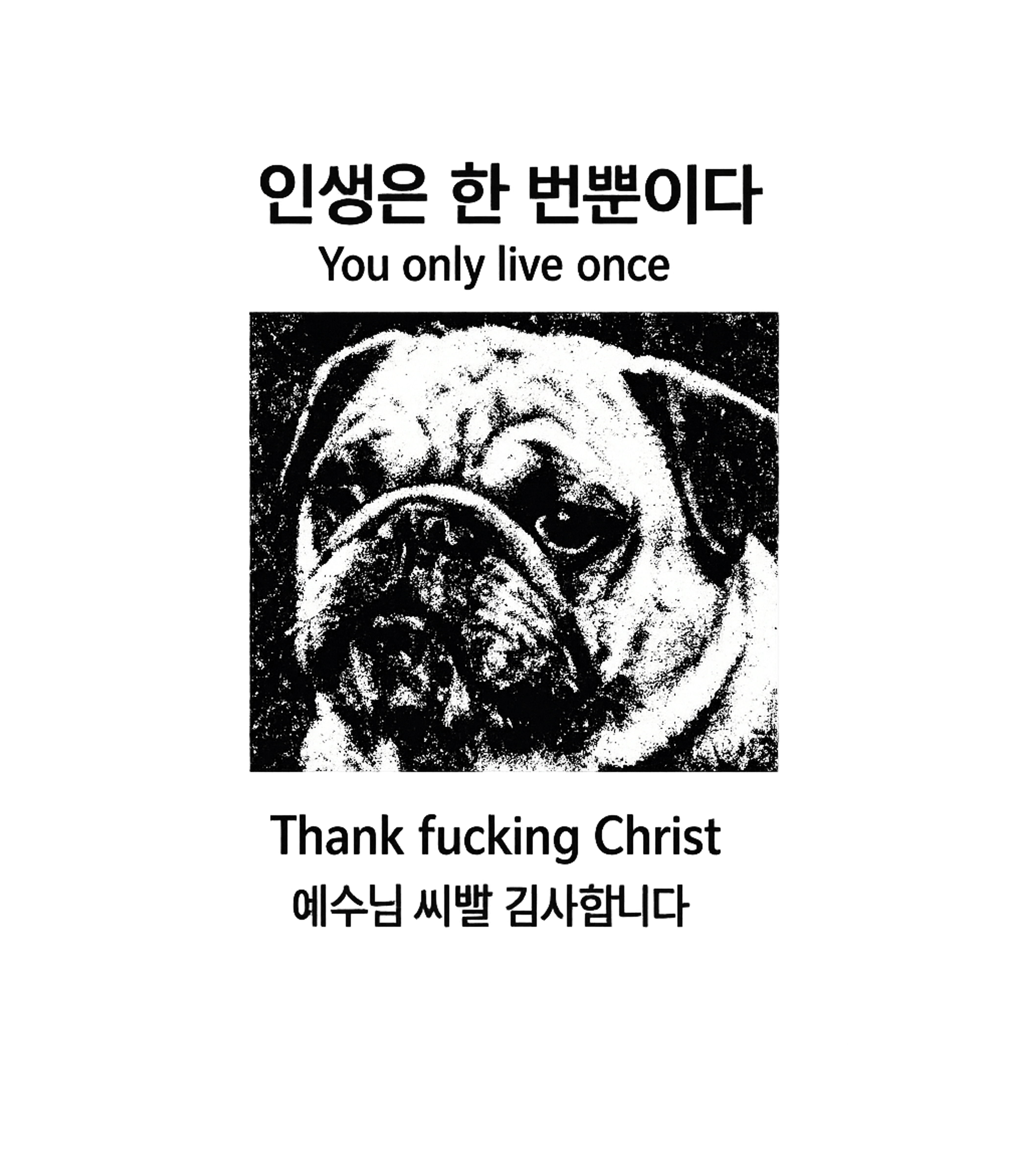 Life Once Christ Dog Christian Faith Premium T-Shirt featuring This black and white bulldog design features a powerful Chri – designed by Geoff Brown @ SunFrog Life Once Christ Dog Christian Faith Premium T-Shirt featuring This black and white bulldog design features a powerful Chri – designed by Geoff Brown @ SunFrog