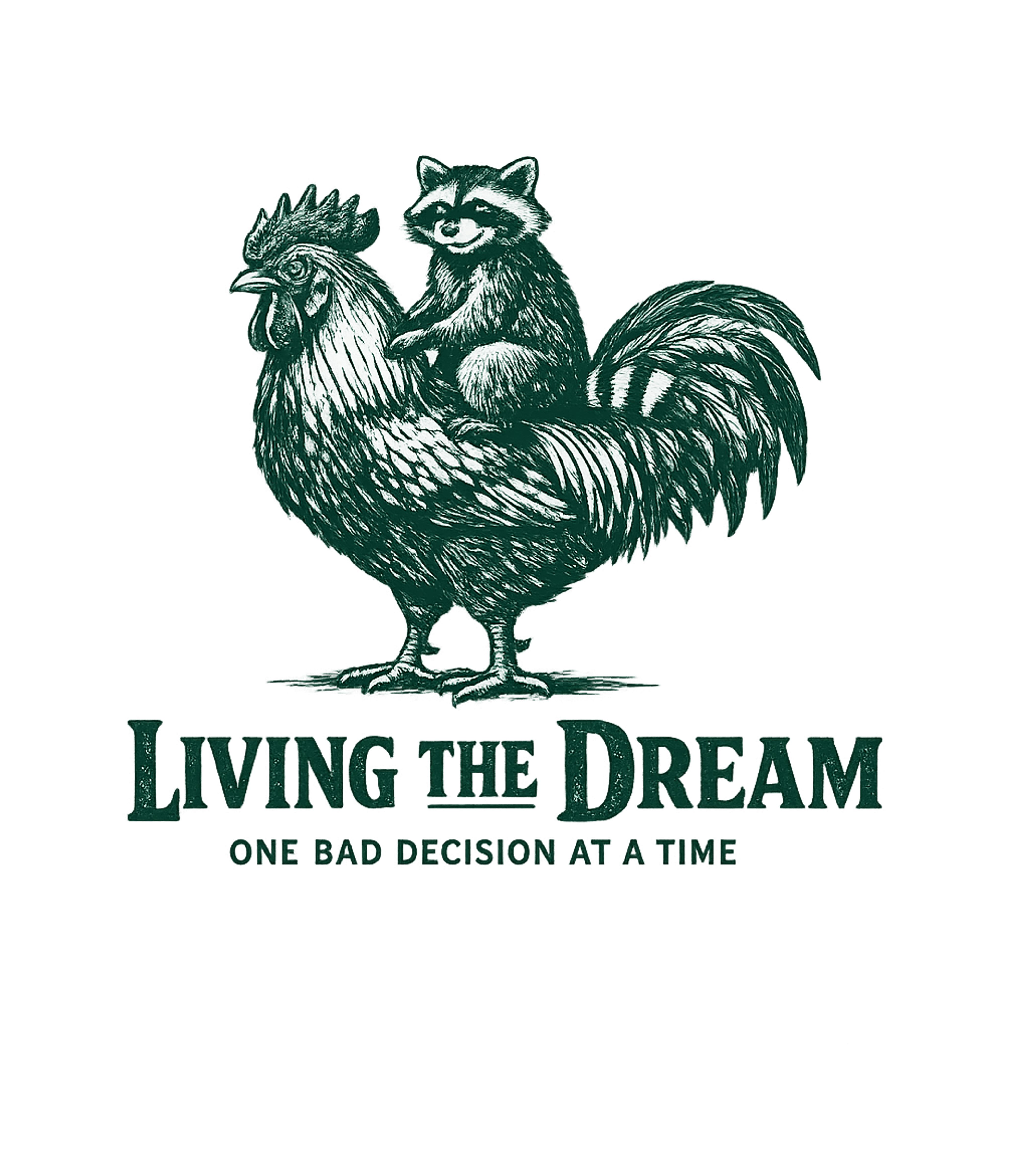 Living The Dream Raccoon Sarcasm Hooded Sweatshirt featuring This hand-drawn style artwork combines quirky animal humor w – designed by Geoff Brown @ SunFrog Living The Dream Raccoon Sarcasm Hooded Sweatshirt featuring This hand-drawn style artwork combines quirky animal humor w – designed by Geoff Brown @ SunFrog