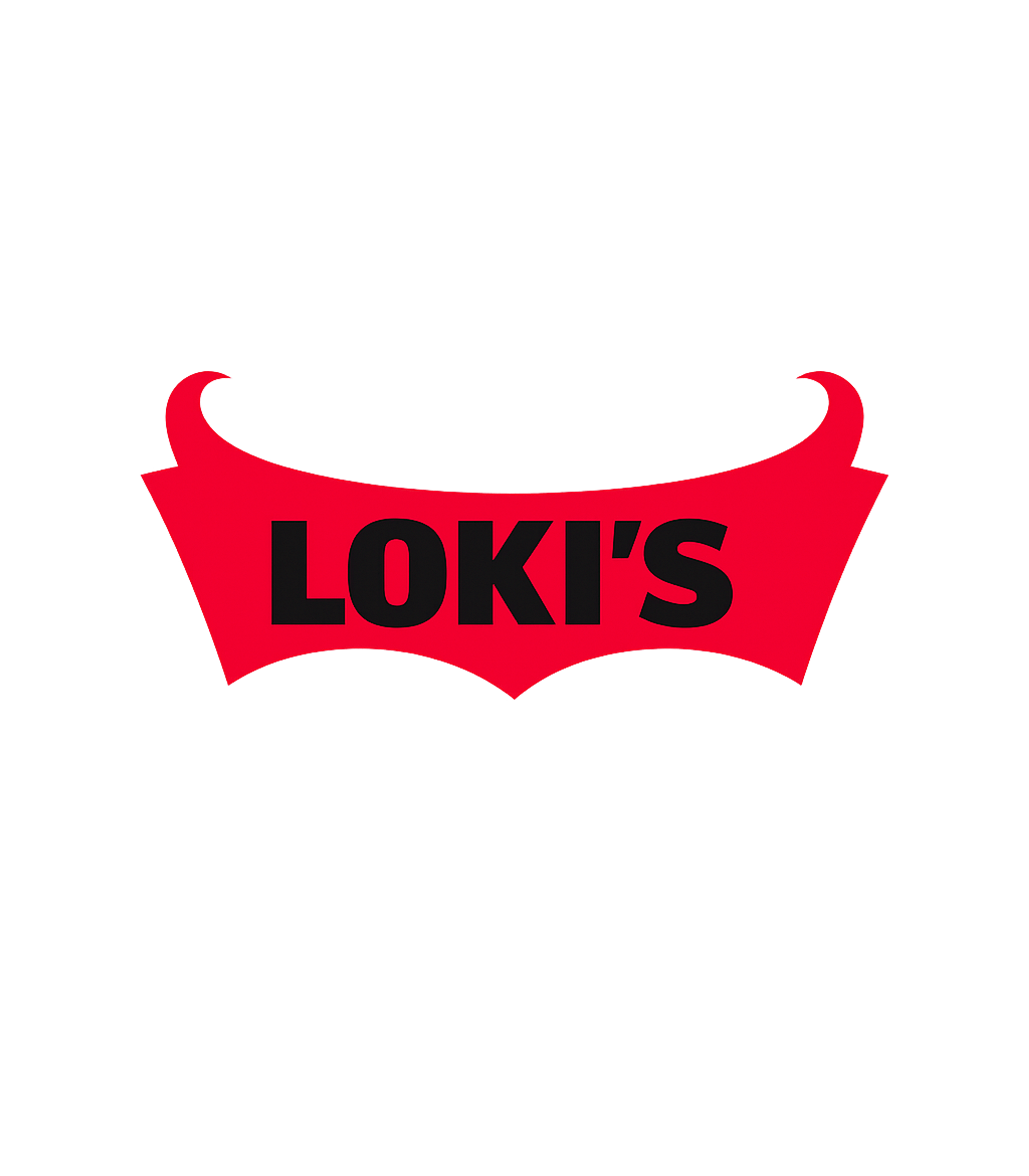 Loki's Parody Logo Meme Humor Sticker featuring This design features 'Loki's' in a bold, black font within a – designed by Geoff Brown @ SunFrog Loki's Parody Logo Meme Humor Sticker featuring This design features 'Loki's' in a bold, black font within a – designed by Geoff Brown @ SunFrog