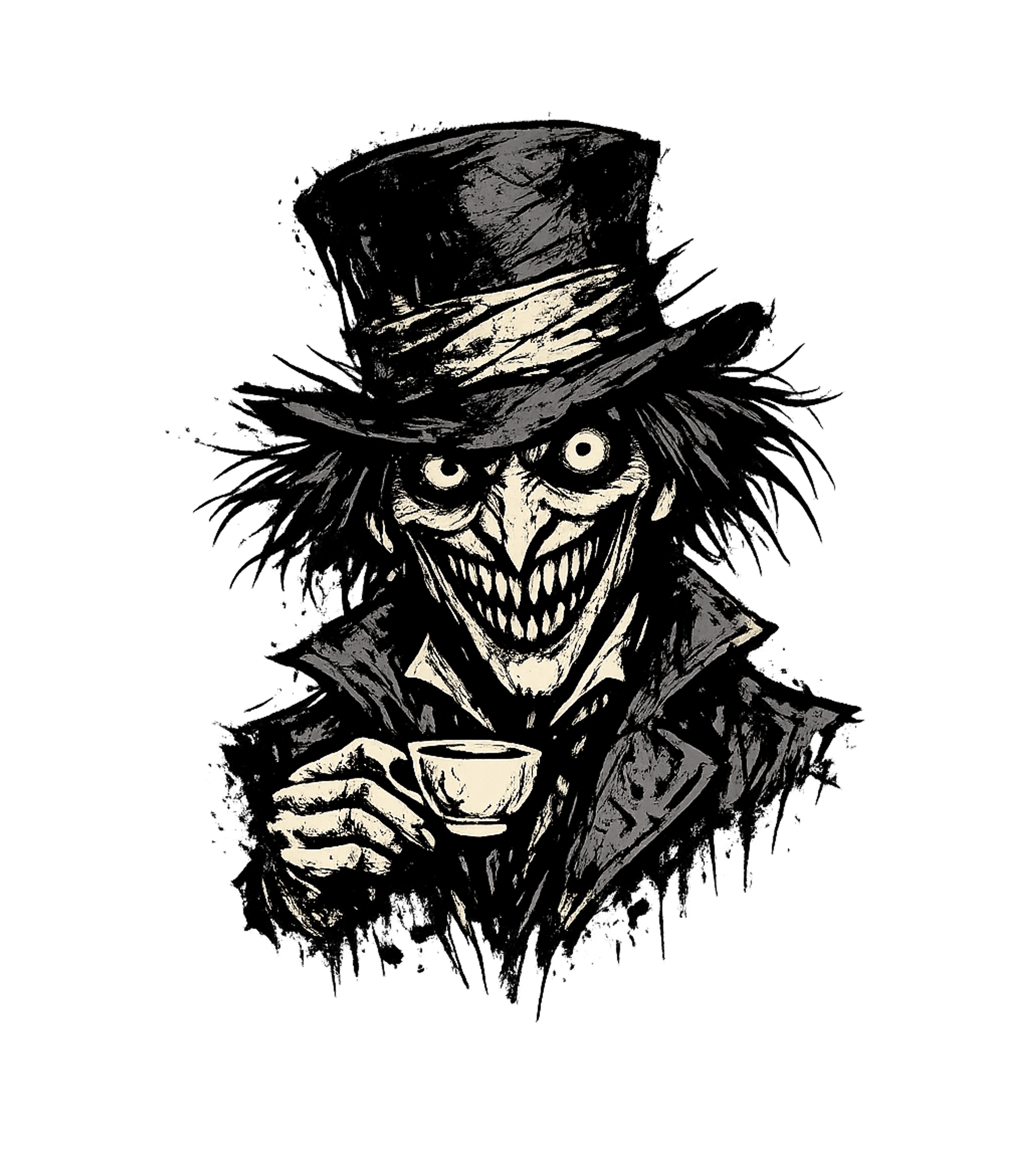 Mad Hatter's Grin halloween Premium T-Shirt featuring This striking graphic features a grinning, top-hatted charac – designed by Geoff Brown @ SunFrog Mad Hatter's Grin halloween Premium T-Shirt featuring This striking graphic features a grinning, top-hatted charac – designed by Geoff Brown @ SunFrog