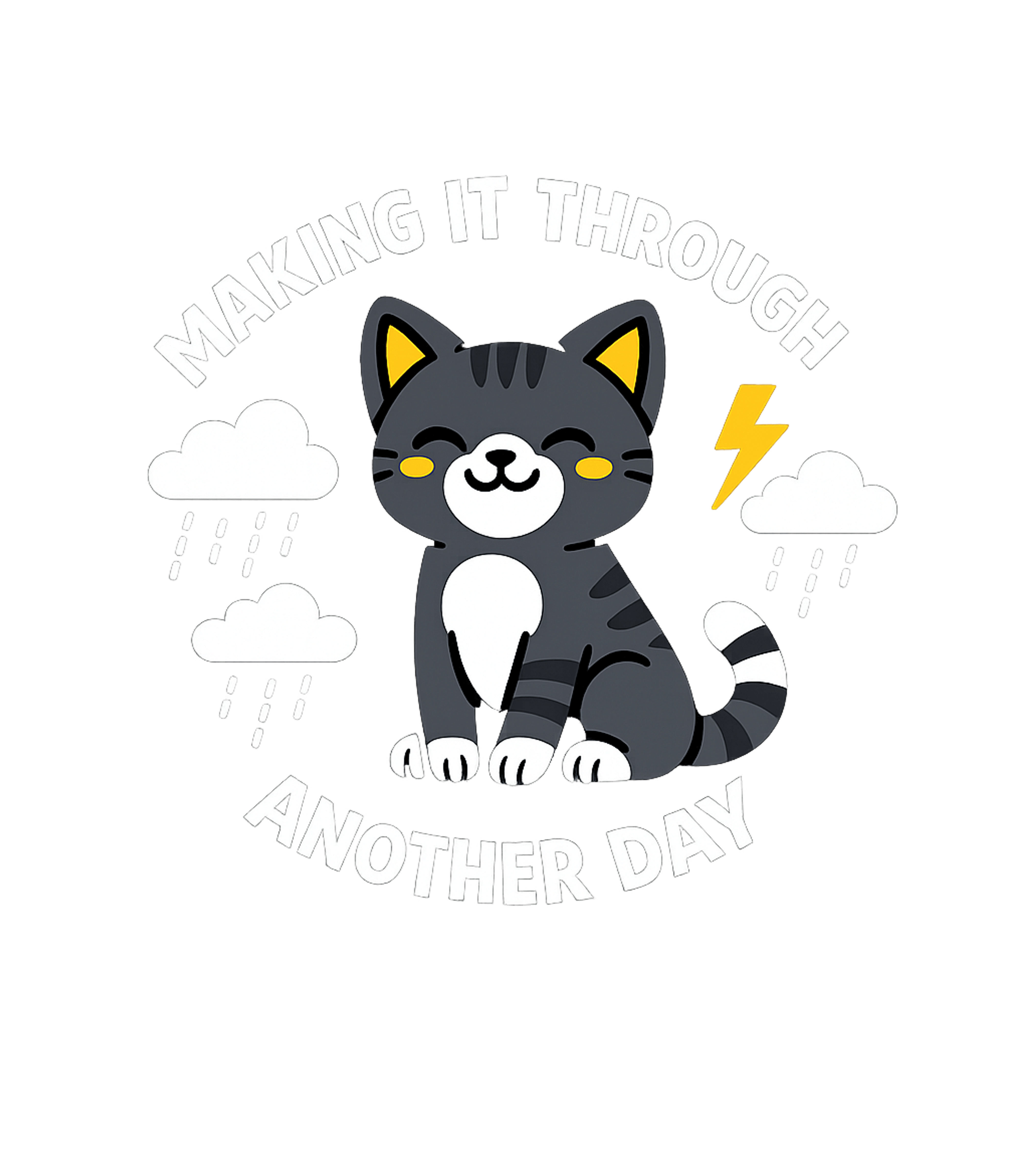 Making It Another Day Cat Cats Premium T-Shirt featuring This adorable graphic features a cheerful cat bravely facing – designed by Geoff Brown @ SunFrog Making It Another Day Cat Cats Premium T-Shirt featuring This adorable graphic features a cheerful cat bravely facing – designed by Geoff Brown @ SunFrog
