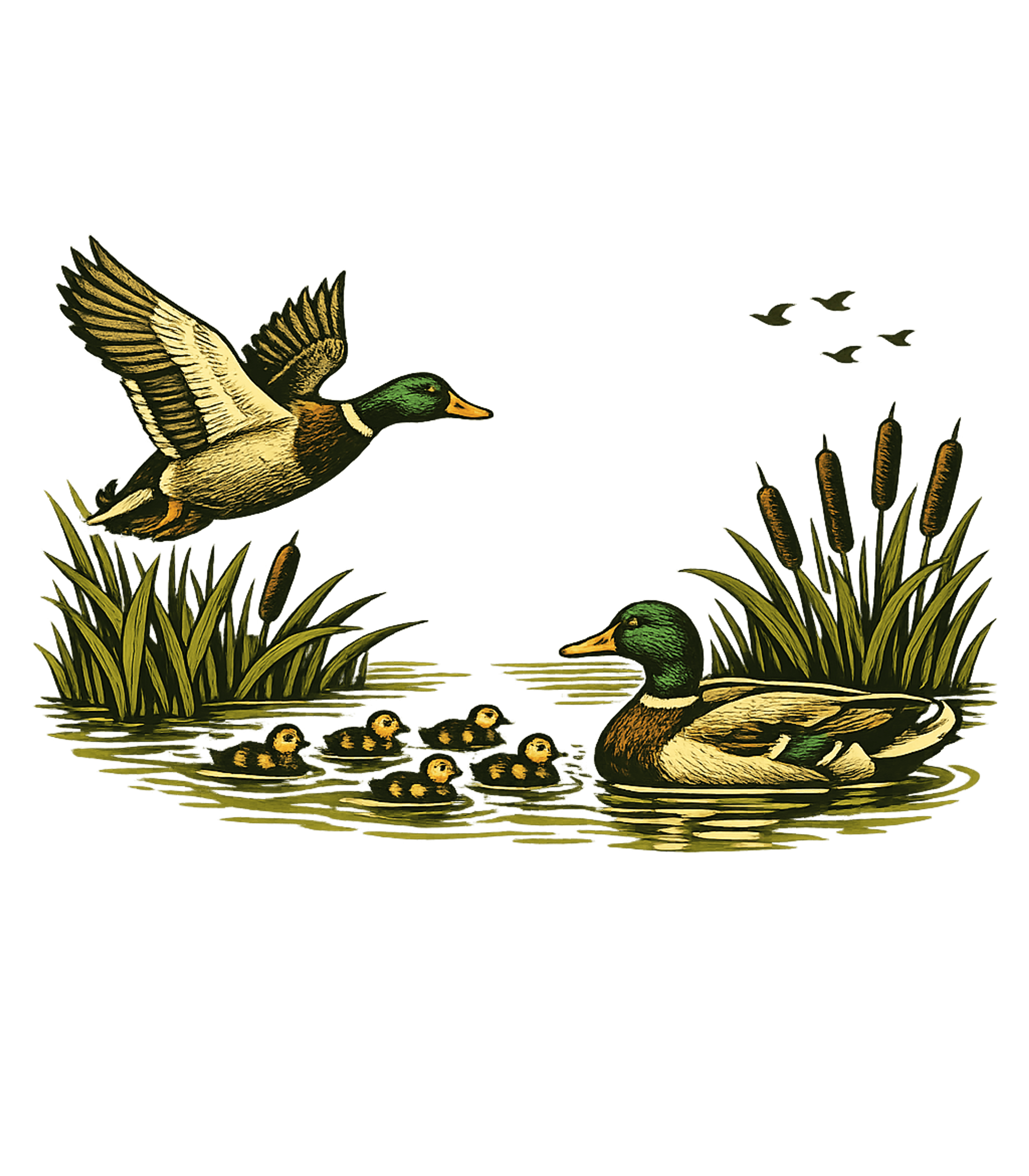 Mallard Duck Family Wildlife Premium T-Shirt featuring Showcasing a peaceful scene of mallard ducks in their wetlan – designed by Geoff Brown @ SunFrog Mallard Duck Family Wildlife Premium T-Shirt featuring Showcasing a peaceful scene of mallard ducks in their wetlan – designed by Geoff Brown @ SunFrog