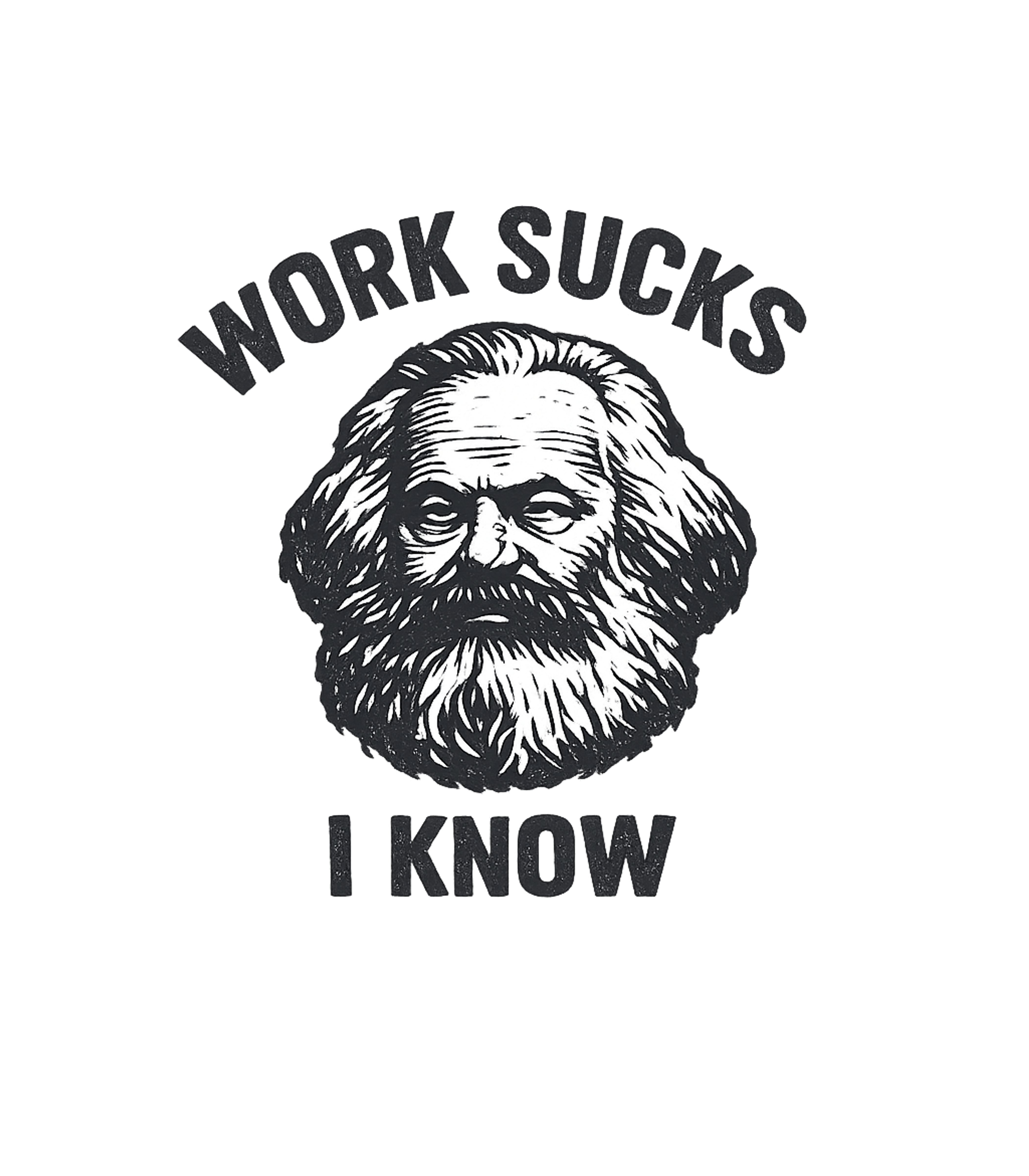 Marx Work Sucks Work / Office Humor Premium T-Shirt featuring Embrace the daily grind with a touch of historical sarcasm – designed by Geoff Brown @ SunFrog Marx Work Sucks Work / Office Humor Premium T-Shirt featuring Embrace the daily grind with a touch of historical sarcasm – designed by Geoff Brown @ SunFrog