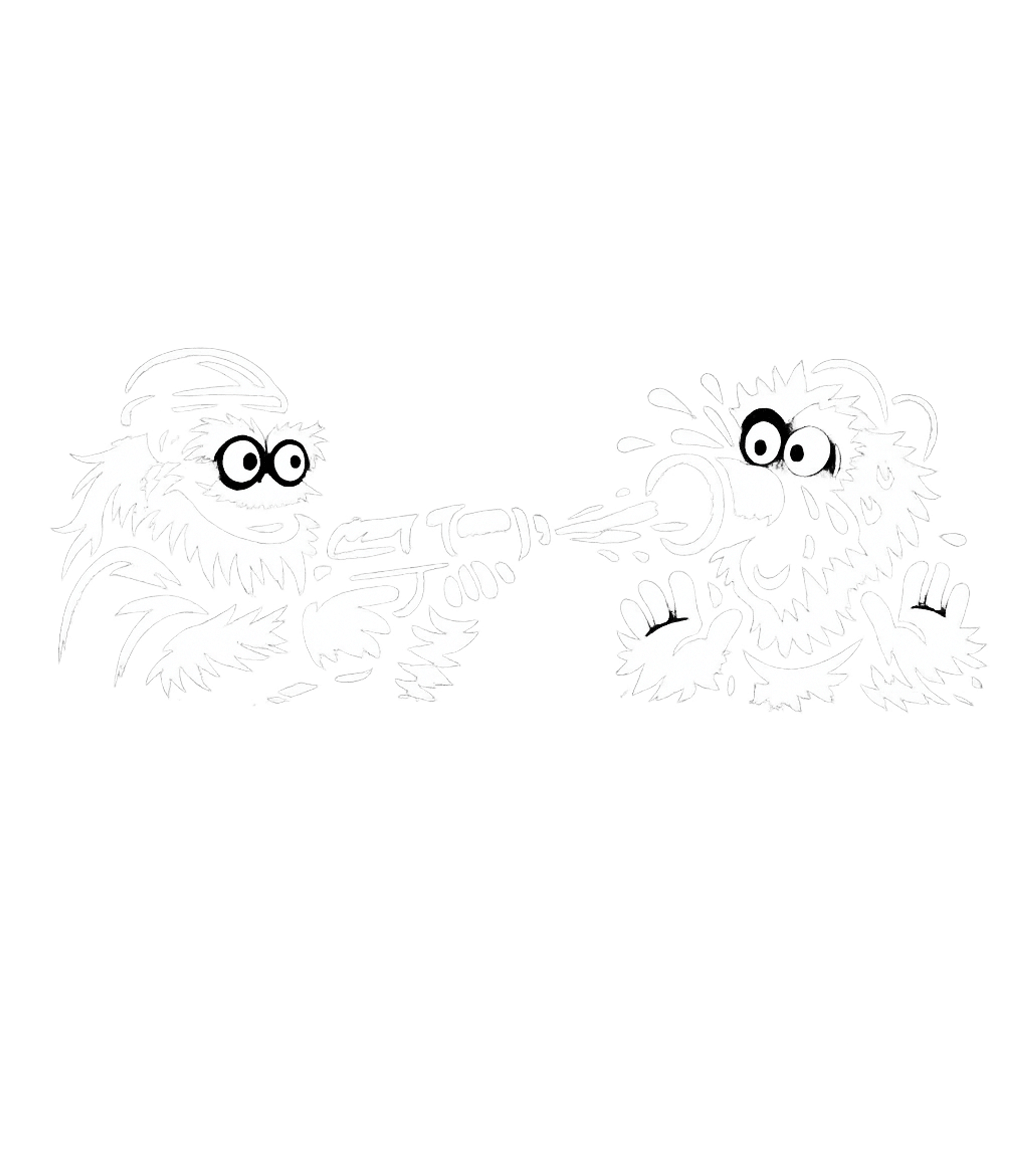 Mascot Water Fun Hockey Sticker featuring A playful black and white graphic depicting a furry mascot c – designed by Geoff Brown @ SunFrog Mascot Water Fun Hockey Sticker featuring A playful black and white graphic depicting a furry mascot c – designed by Geoff Brown @ SunFrog