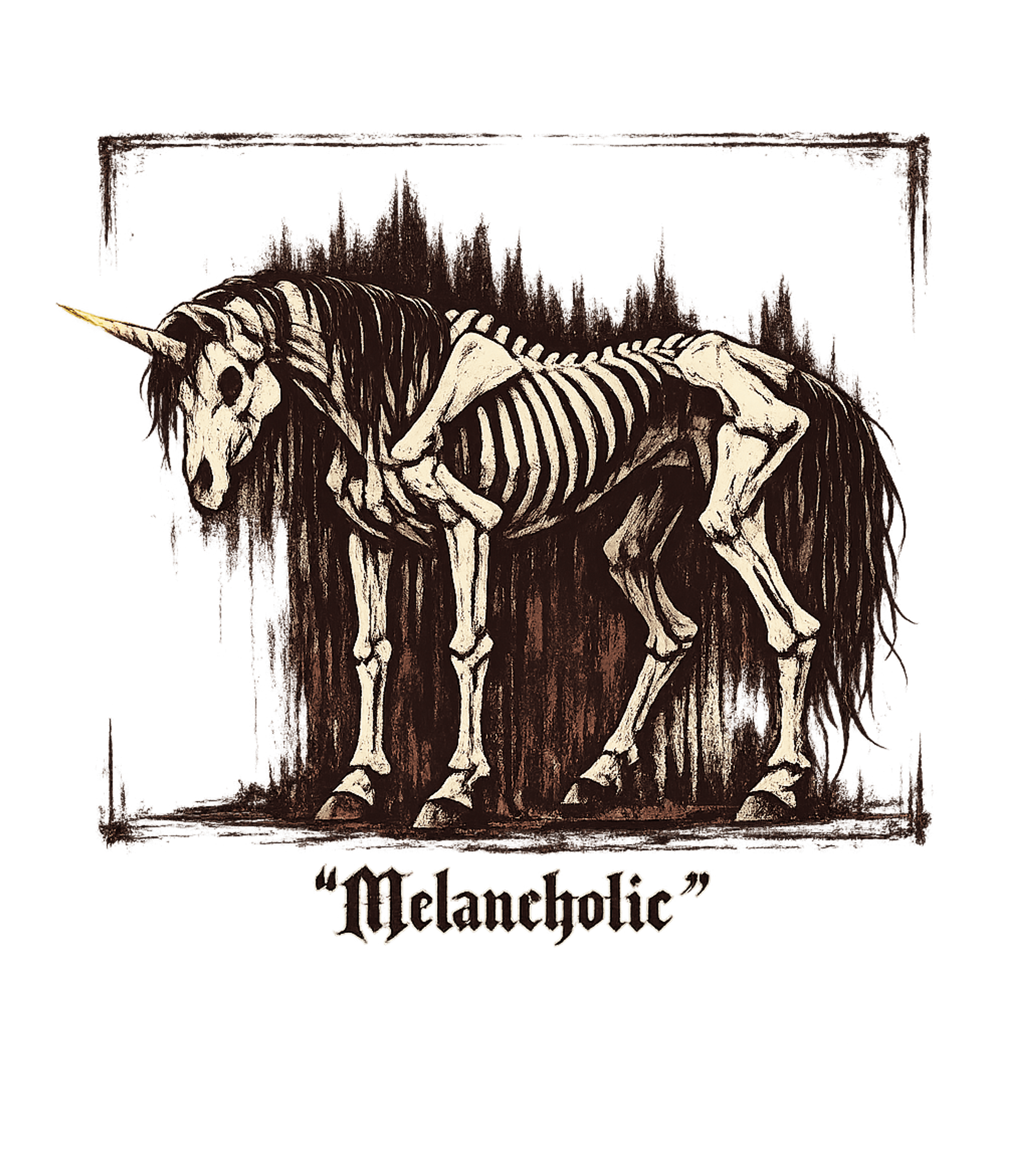 Melancholic Unicorn Skeleton halloween Premium T-Shirt featuring Embrace the dark fantasy with this striking skeleton unicorn – designed by Geoff Brown @ SunFrog Melancholic Unicorn Skeleton halloween Premium T-Shirt featuring Embrace the dark fantasy with this striking skeleton unicorn – designed by Geoff Brown @ SunFrog