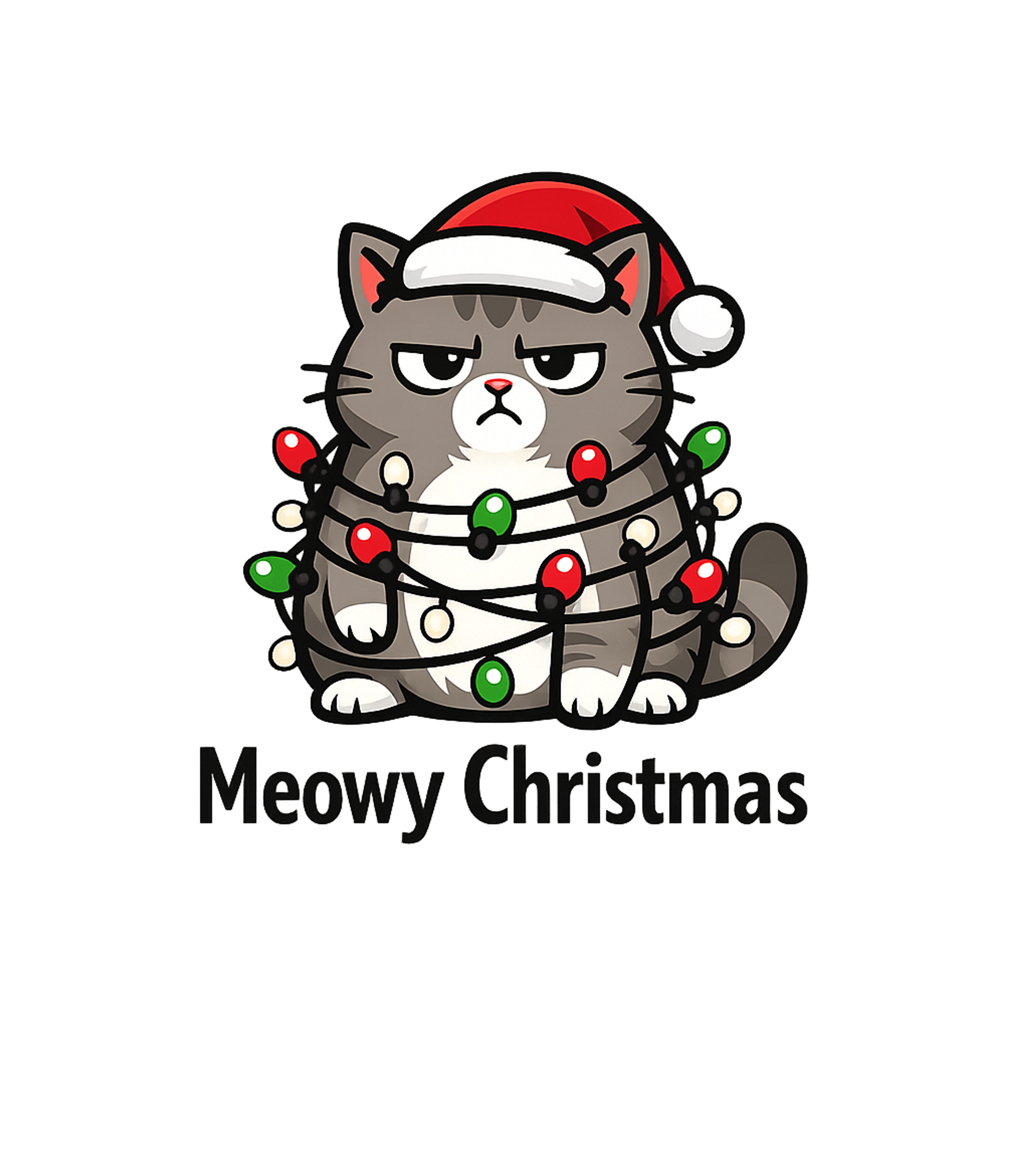 Meowy Christmas Cat Meme Humor Tank Top featuring This festive design features a grumpy cat tangled in Christm – designed by Geoff Brown @ SunFrog Meowy Christmas Cat Meme Humor Tank Top featuring This festive design features a grumpy cat tangled in Christm – designed by Geoff Brown @ SunFrog