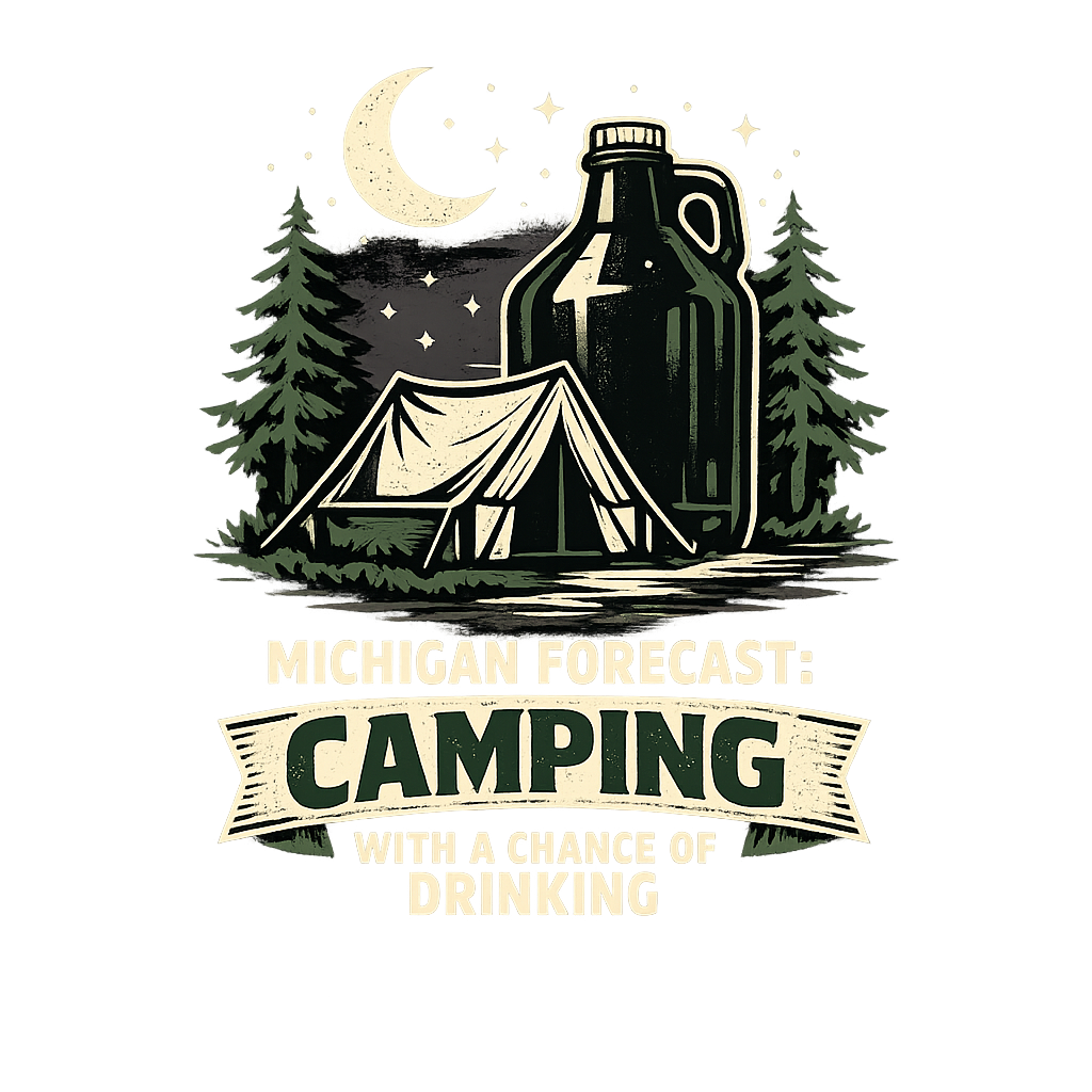 Michigan Camping Forecast Camping Sticker featuring Celebrate your love for Michigan's outdoors with this vintag – designed by Destinie Laslo @ SunFrog Michigan Camping Forecast Camping Sticker featuring Celebrate your love for Michigan's outdoors with this vintag – designed by Destinie Laslo @ SunFrog