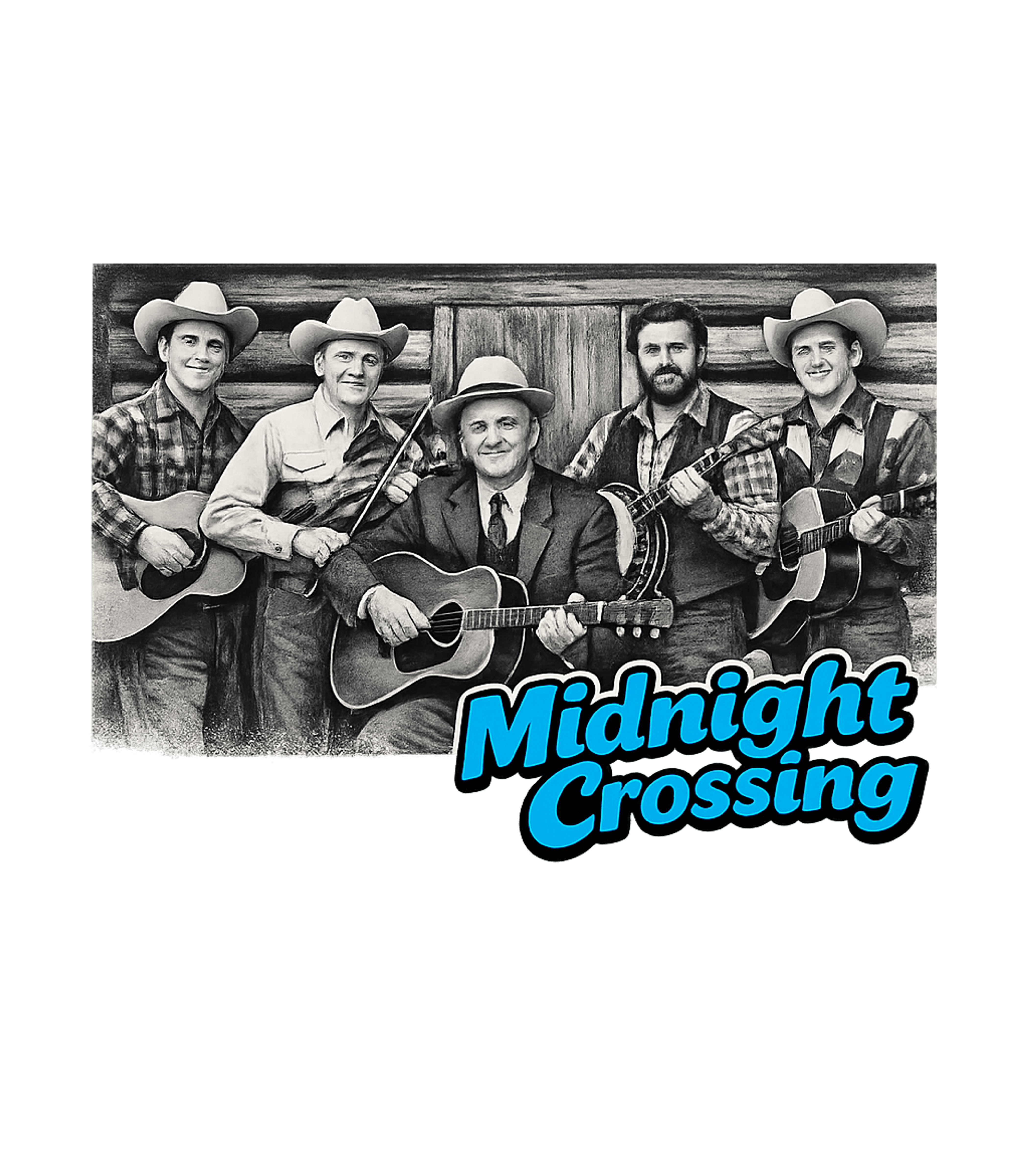 Midnight Crossing Band Music Premium T-Shirt featuring This classic black and white artwork features a country and – designed by Geoff Brown @ SunFrog Midnight Crossing Band Music Premium T-Shirt featuring This classic black and white artwork features a country and – designed by Geoff Brown @ SunFrog