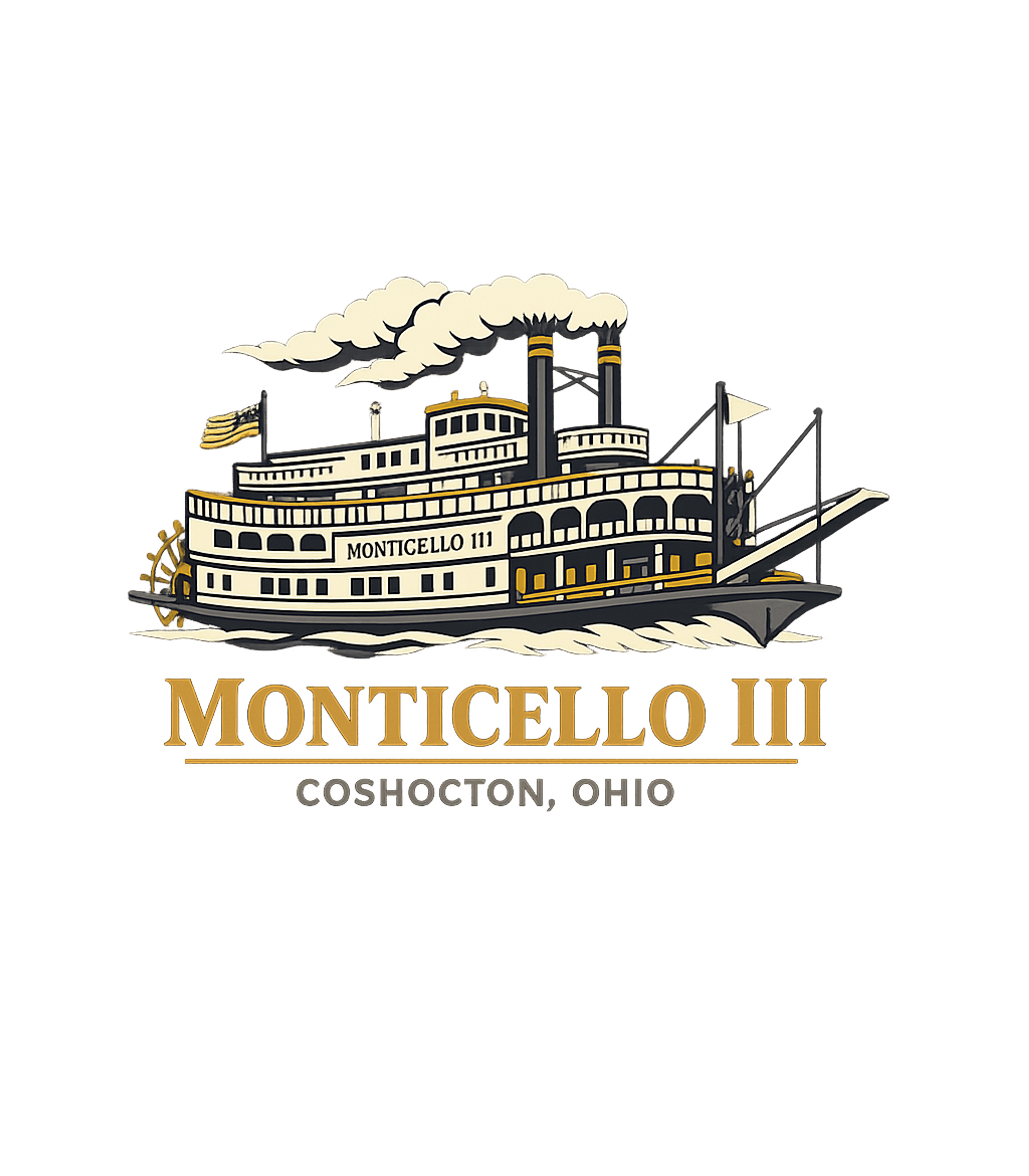 Monticello III Steamboat Ohio Premium T-Shirt featuring Celebrate local history with this vintage-style graphic feat – designed by Geoff Brown @ SunFrog Monticello III Steamboat Ohio Premium T-Shirt featuring Celebrate local history with this vintage-style graphic feat – designed by Geoff Brown @ SunFrog