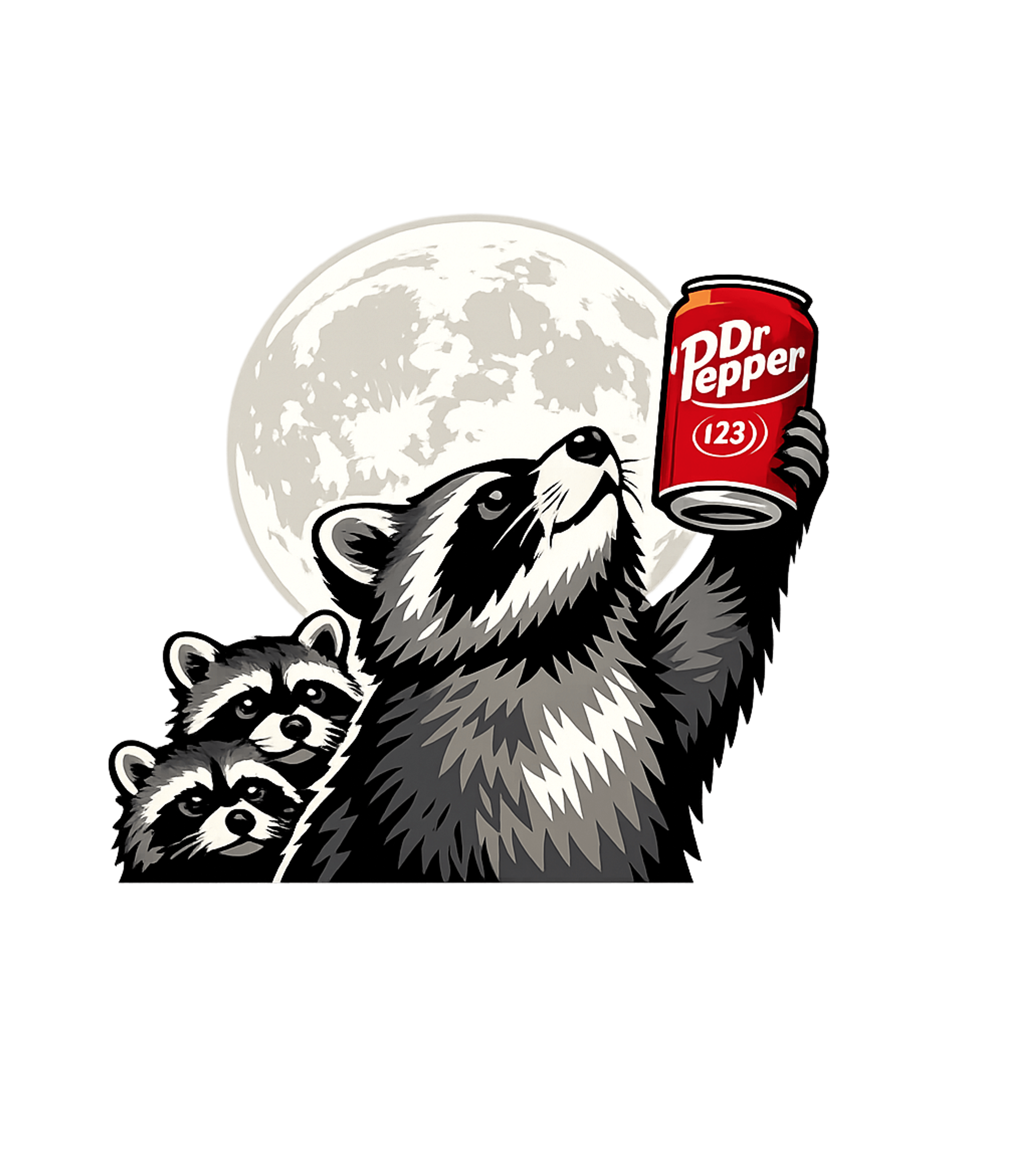 Moonlit Raccoons Soda Wildlife Crewneck Sweatshirt featuring This whimsical graphic features a family of raccoons under a – designed by Geoff Brown @ SunFrog Moonlit Raccoons Soda Wildlife Crewneck Sweatshirt featuring This whimsical graphic features a family of raccoons under a – designed by Geoff Brown @ SunFrog