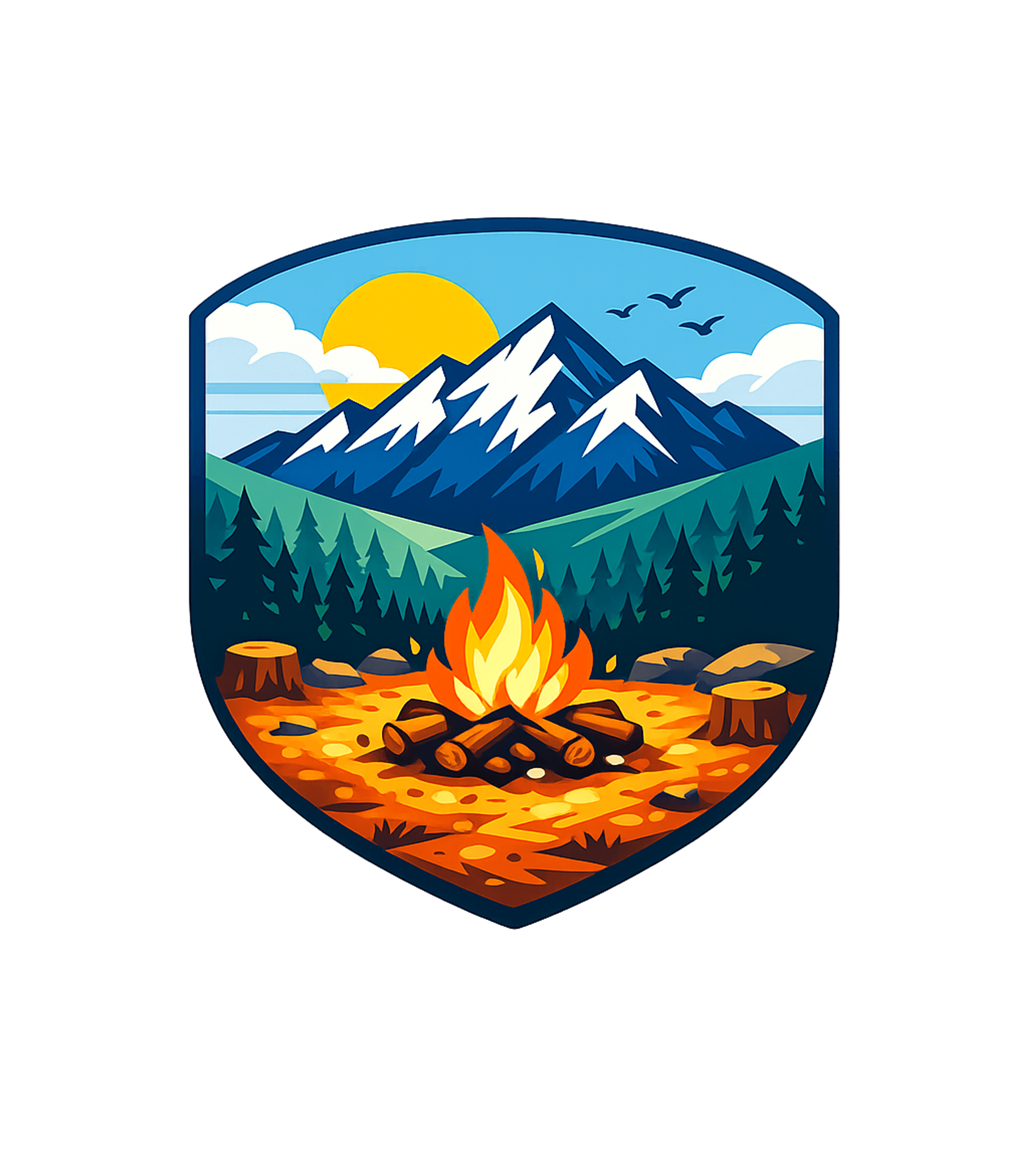 Mountain Campfire Adventure Camping Hooded Sweatshirt featuring Embrace the wilderness with this vibrant graphic featuring a – designed by Geoff Brown @ SunFrog Mountain Campfire Adventure Camping Hooded Sweatshirt featuring Embrace the wilderness with this vibrant graphic featuring a – designed by Geoff Brown @ SunFrog