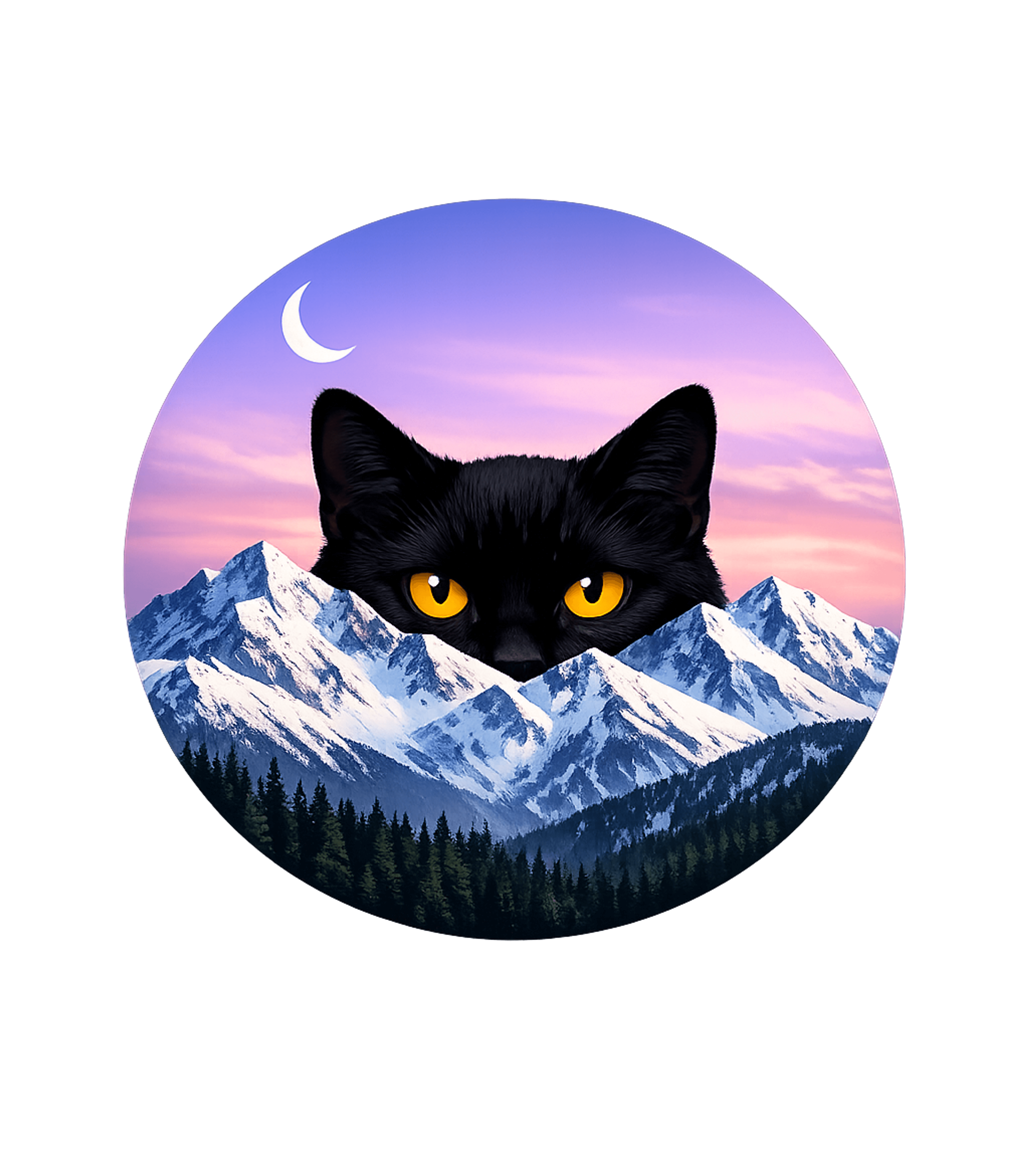 Mountain Cat Peeking Cats Crewneck Sweatshirt featuring This whimsical graphic features a sleek black cat with glowi – designed by Geoff Brown @ SunFrog Mountain Cat Peeking Cats Crewneck Sweatshirt featuring This whimsical graphic features a sleek black cat with glowi – designed by Geoff Brown @ SunFrog