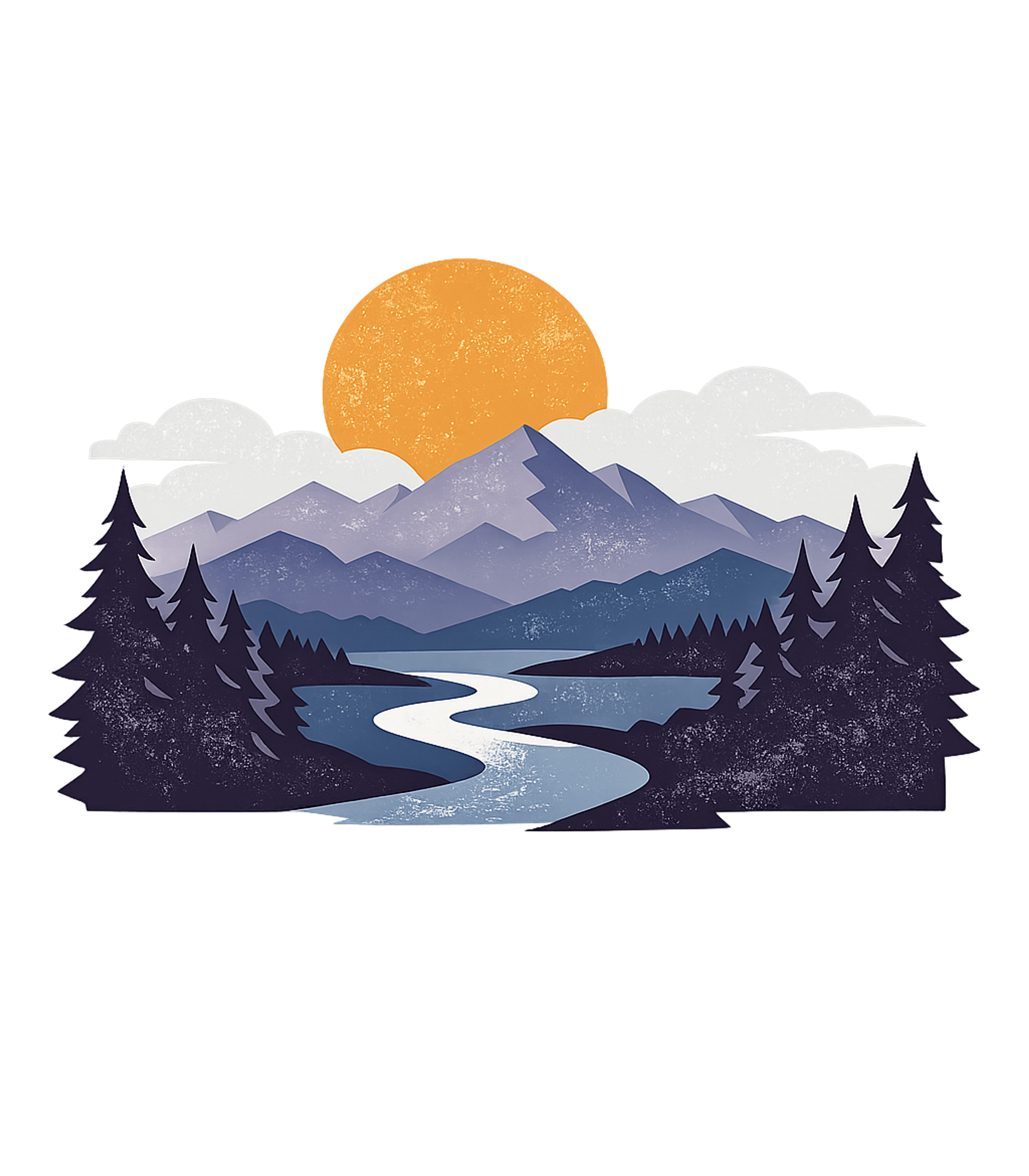 Mountain River Landscape Hiking Premium T-Shirt featuring This flat graphic t-shirt features a serene mountain landsca – designed by Geoff Brown @ SunFrog Mountain River Landscape Hiking Premium T-Shirt featuring This flat graphic t-shirt features a serene mountain landsca – designed by Geoff Brown @ SunFrog