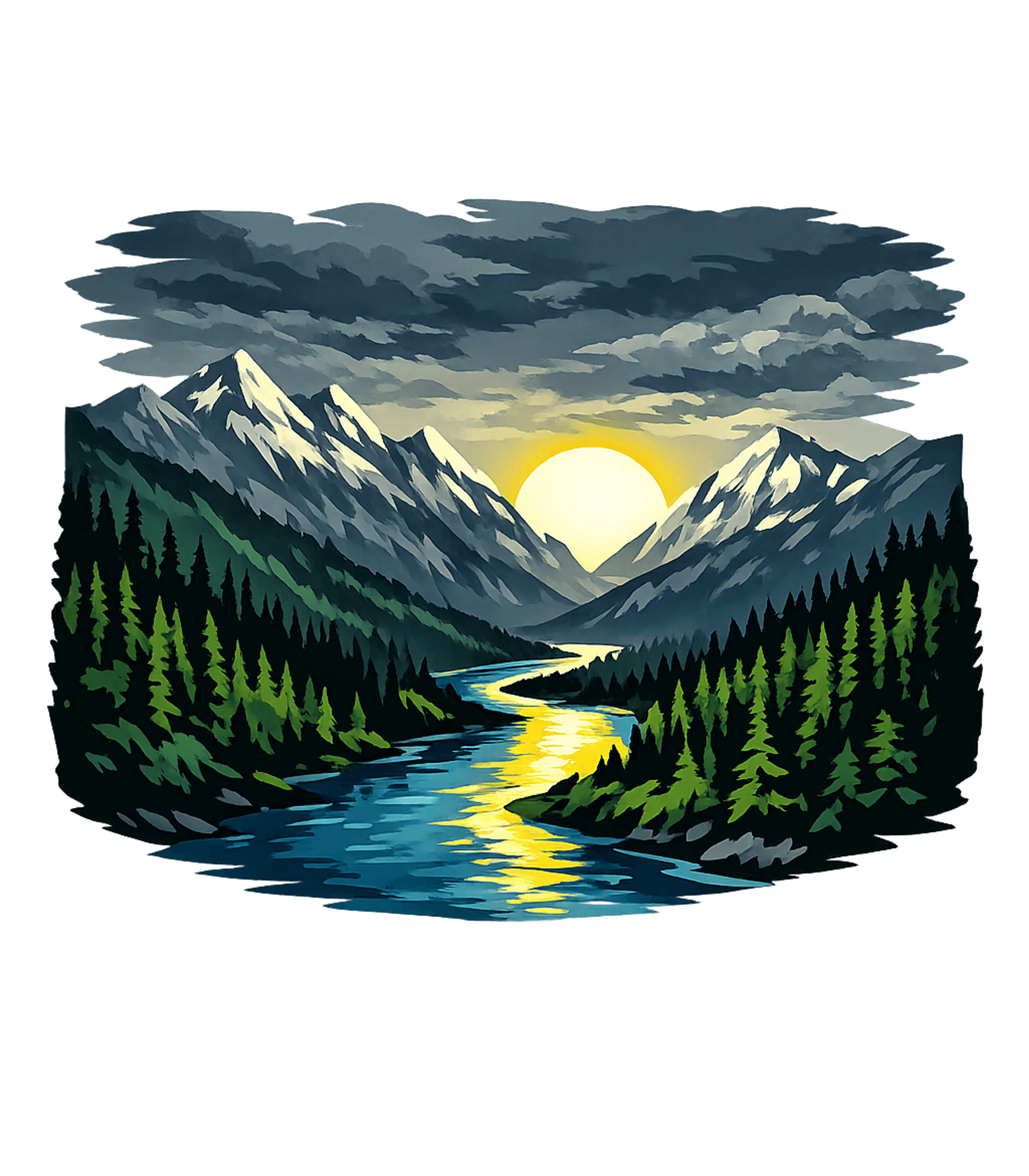 Mountain River Sunset Camping Hooded Sweatshirt featuring Embrace the tranquility of the wilderness with this stylized – designed by Geoff Brown @ SunFrog Mountain River Sunset Camping Hooded Sweatshirt featuring Embrace the tranquility of the wilderness with this stylized – designed by Geoff Brown @ SunFrog