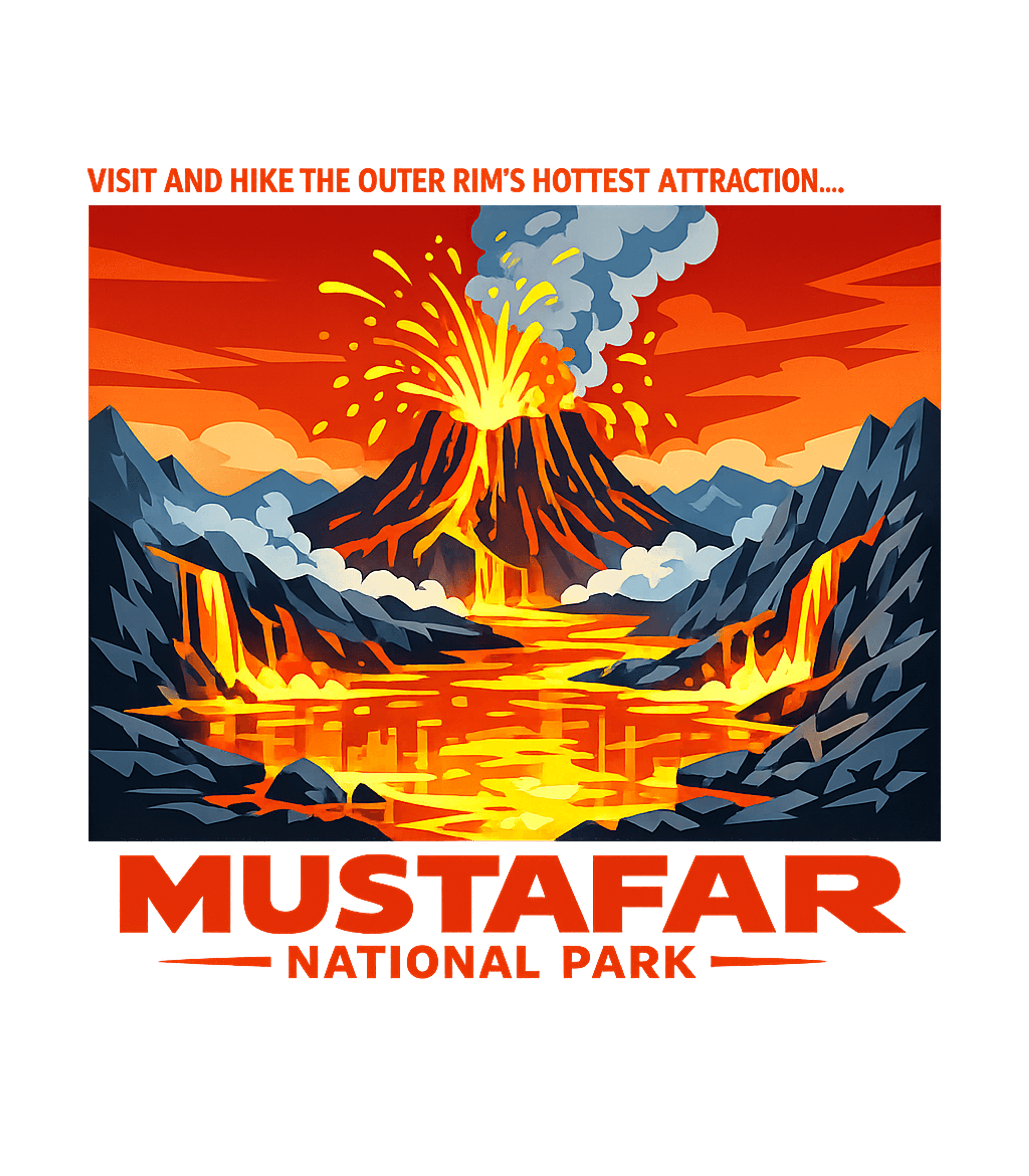 Mustafar National Park Travel Premium T-Shirt featuring Explore the Outer Rim's hottest attraction with this vibrant – designed by Geoff Brown @ SunFrog Mustafar National Park Travel Premium T-Shirt featuring Explore the Outer Rim's hottest attraction with this vibrant – designed by Geoff Brown @ SunFrog