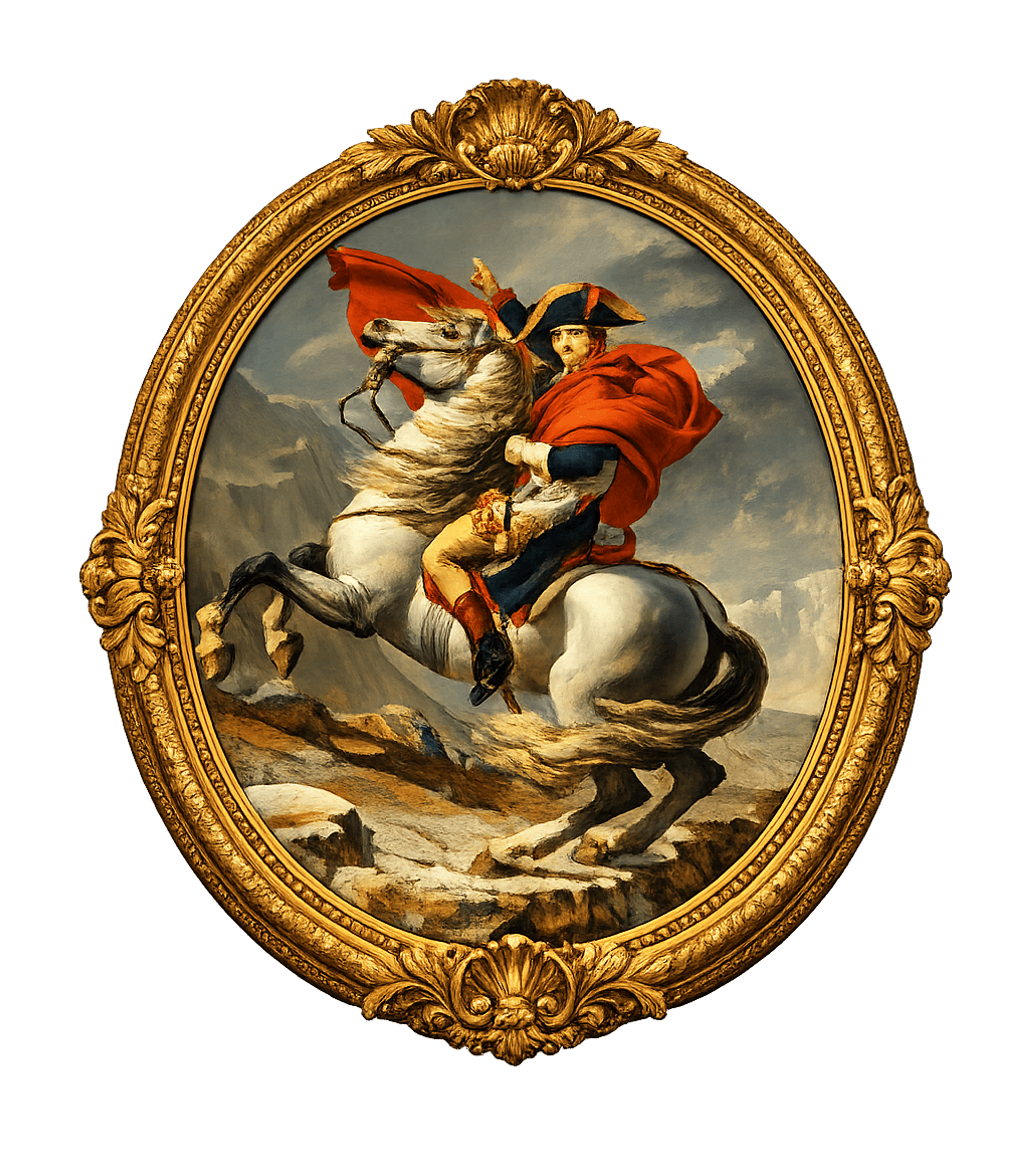 Napoleon Crossing Alps Art Horses Crewneck Sweatshirt featuring Showcasing a renowned classical painting of Napoleon Bonapar – designed by Geoff Brown @ SunFrog Napoleon Crossing Alps Art Horses Crewneck Sweatshirt featuring Showcasing a renowned classical painting of Napoleon Bonapar – designed by Geoff Brown @ SunFrog