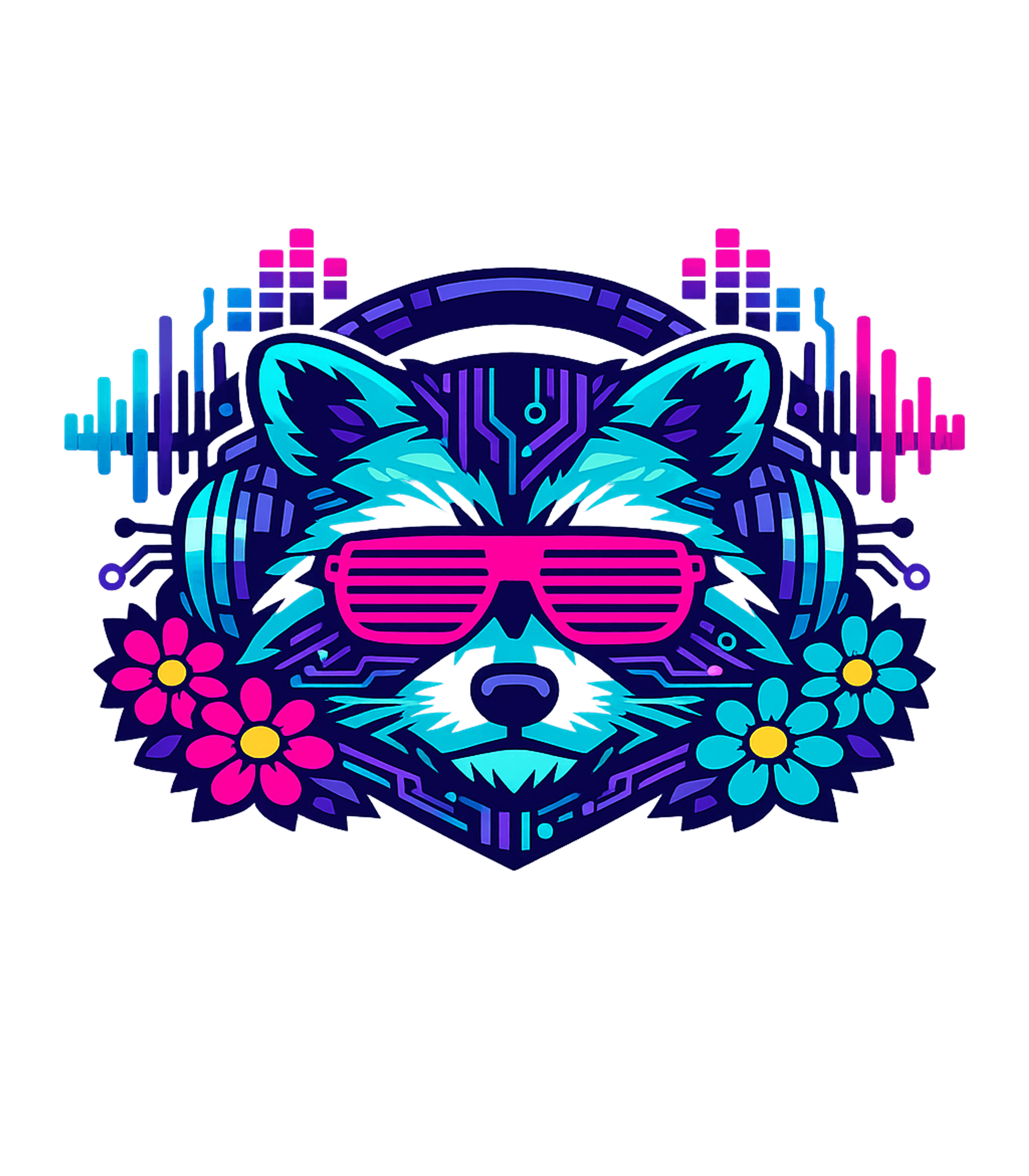 Neon DJ Raccoon Music Hooded Sweatshirt featuring This vibrant t-shirt artwork features a cool raccoon rocking – designed by Geoff Brown @ SunFrog Neon DJ Raccoon Music Hooded Sweatshirt featuring This vibrant t-shirt artwork features a cool raccoon rocking – designed by Geoff Brown @ SunFrog