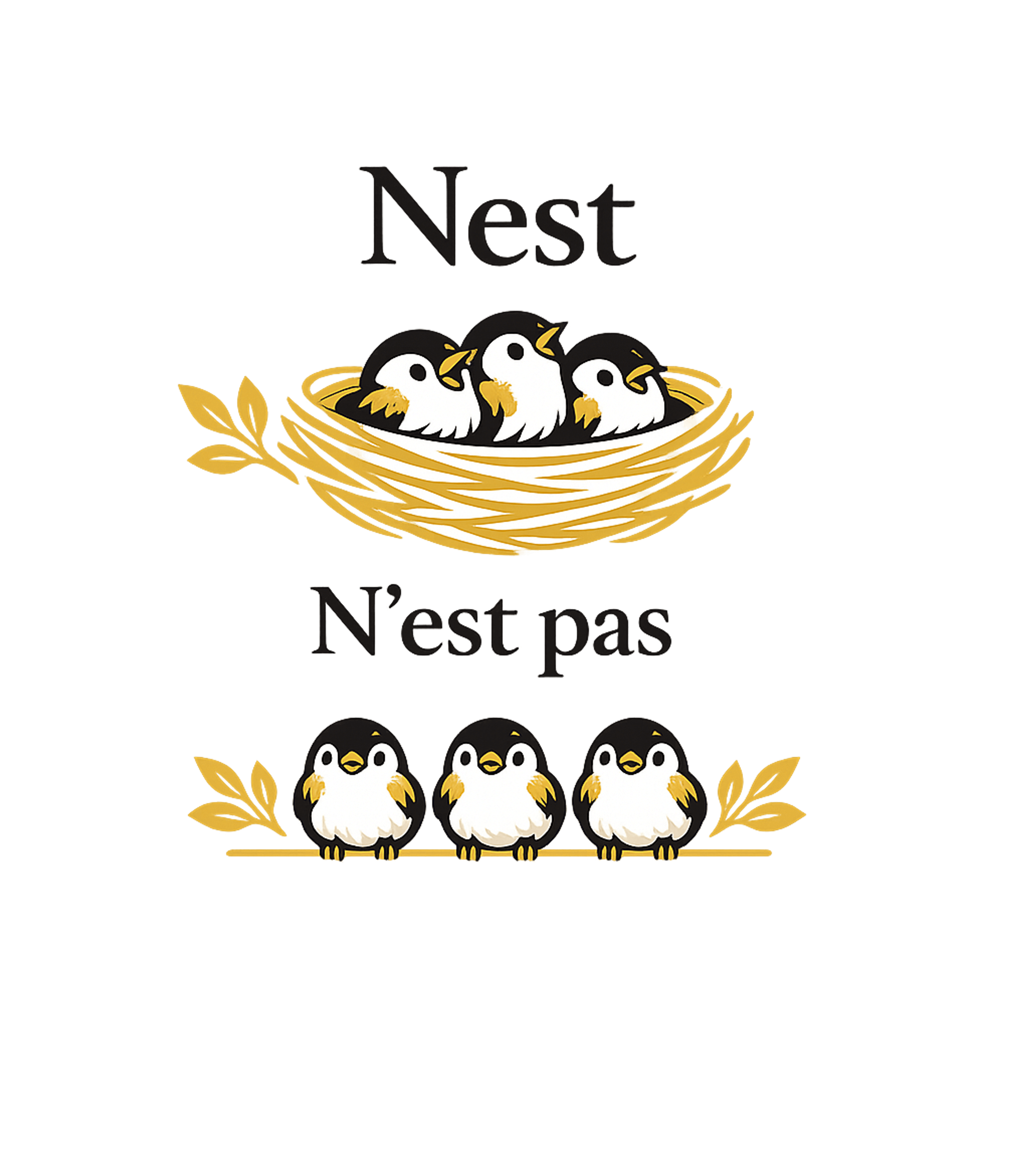 Nest N'est Pas Birds Dad Jokes Premium T-Shirt featuring Show off your love for clever wordplay and adorable birds wi – designed by Geoff Brown @ SunFrog Nest N'est Pas Birds Dad Jokes Premium T-Shirt featuring Show off your love for clever wordplay and adorable birds wi – designed by Geoff Brown @ SunFrog