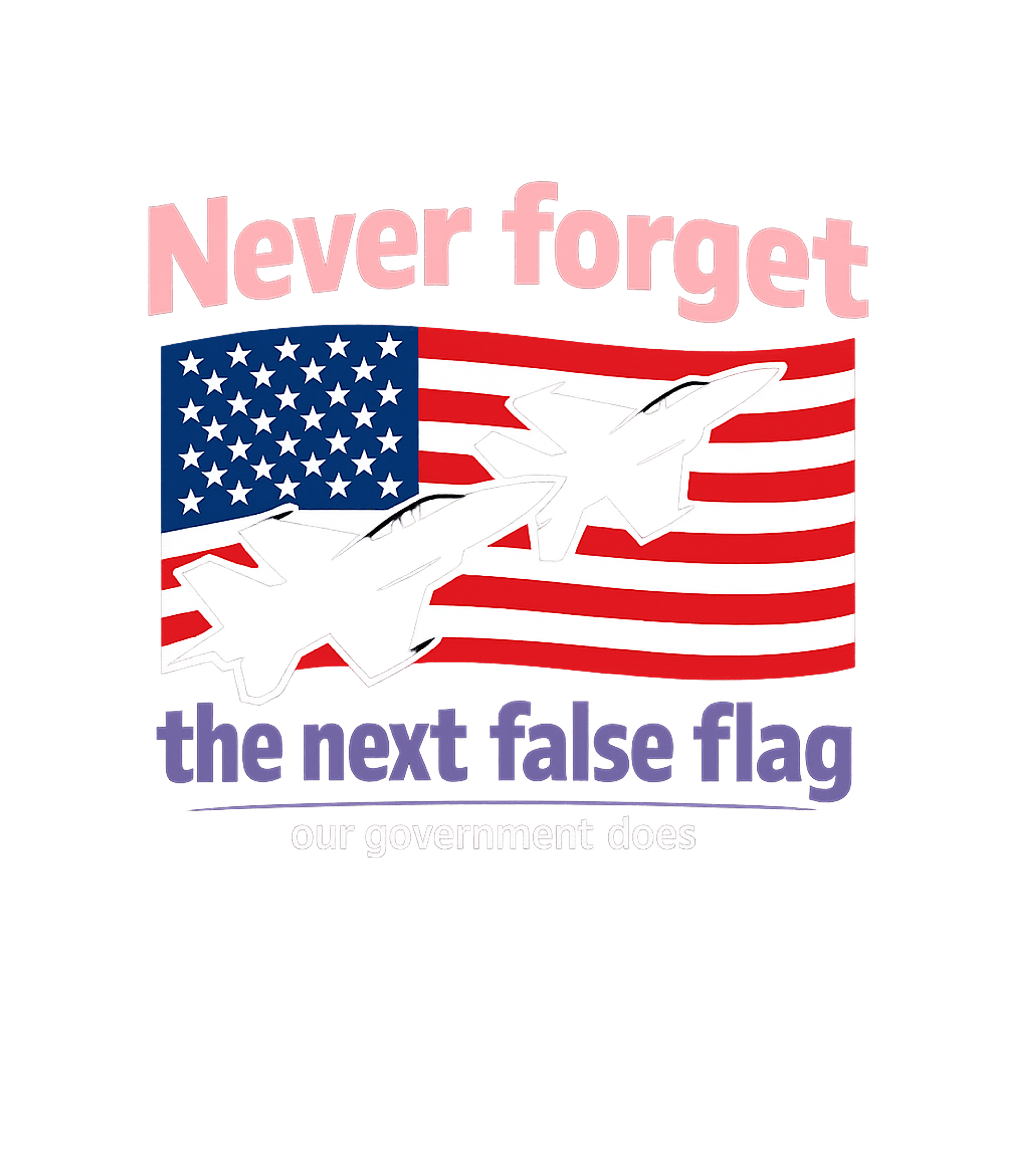 Never Forget False Flag American Flag Crewneck Sweatshirt featuring This bold graphic features fighter jets over an American fla – designed by Geoff Brown @ SunFrog Never Forget False Flag American Flag Crewneck Sweatshirt featuring This bold graphic features fighter jets over an American fla – designed by Geoff Brown @ SunFrog
