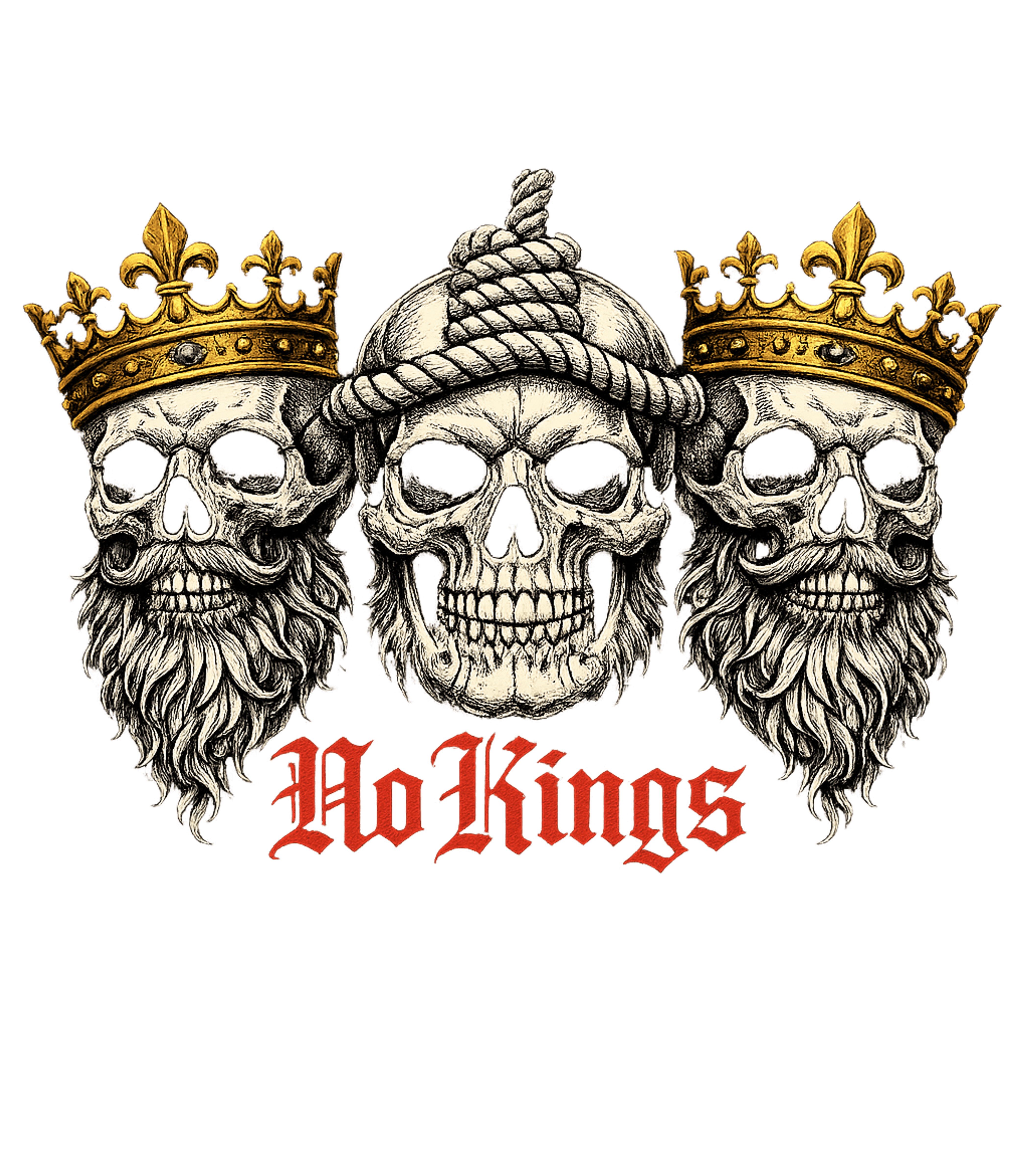 No Kings Skulls Freedom / Constitution Premium T-Shirt featuring This striking graphic features three detailed skulls, two cr – designed by Geoff Brown @ SunFrog No Kings Skulls Freedom / Constitution Premium T-Shirt featuring This striking graphic features three detailed skulls, two cr – designed by Geoff Brown @ SunFrog