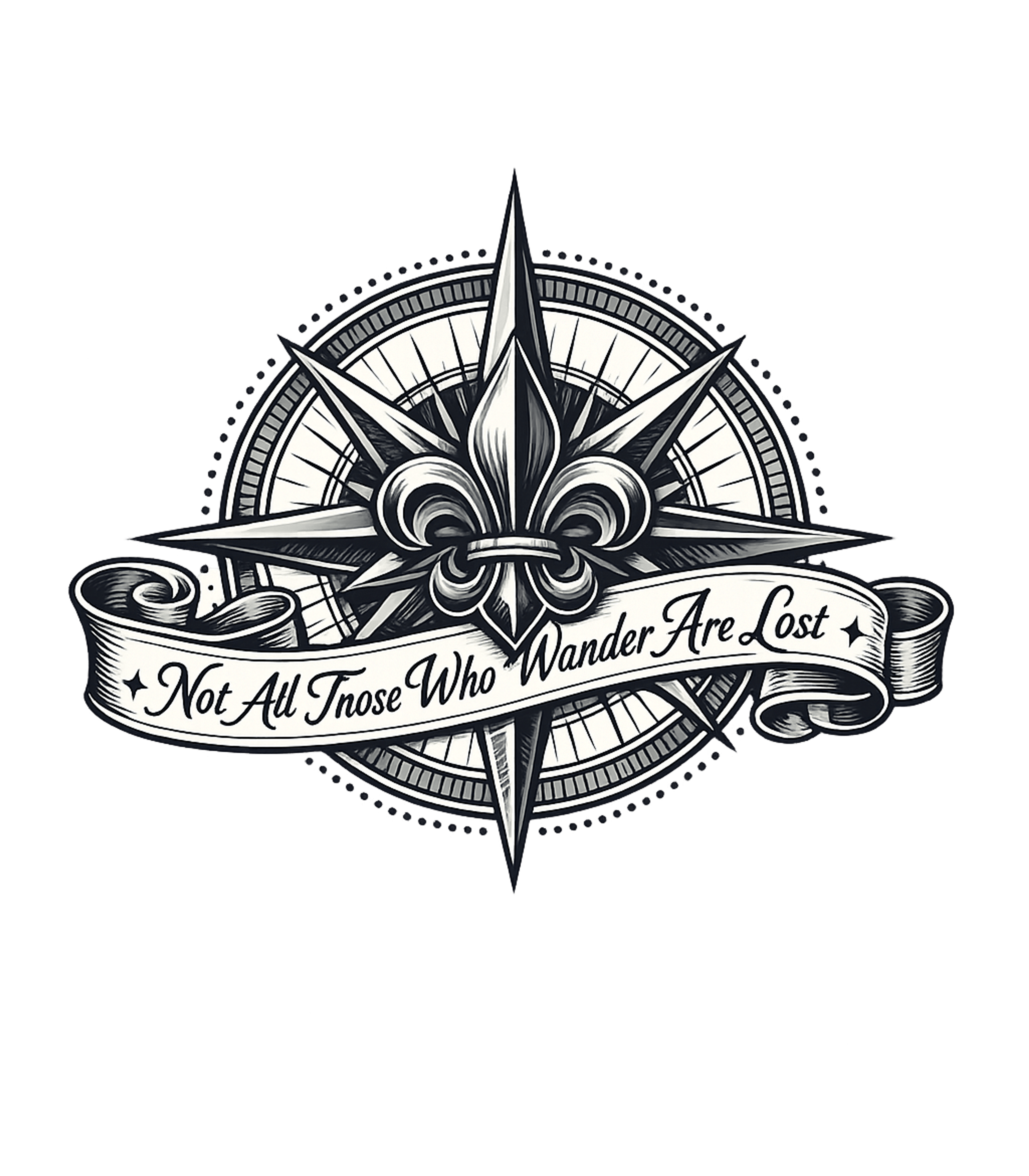 Not All Who Wander Travel Premium T-Shirt featuring Embrace your journey with this classic black and white compa – designed by Geoff Brown @ SunFrog Not All Who Wander Travel Premium T-Shirt featuring Embrace your journey with this classic black and white compa – designed by Geoff Brown @ SunFrog