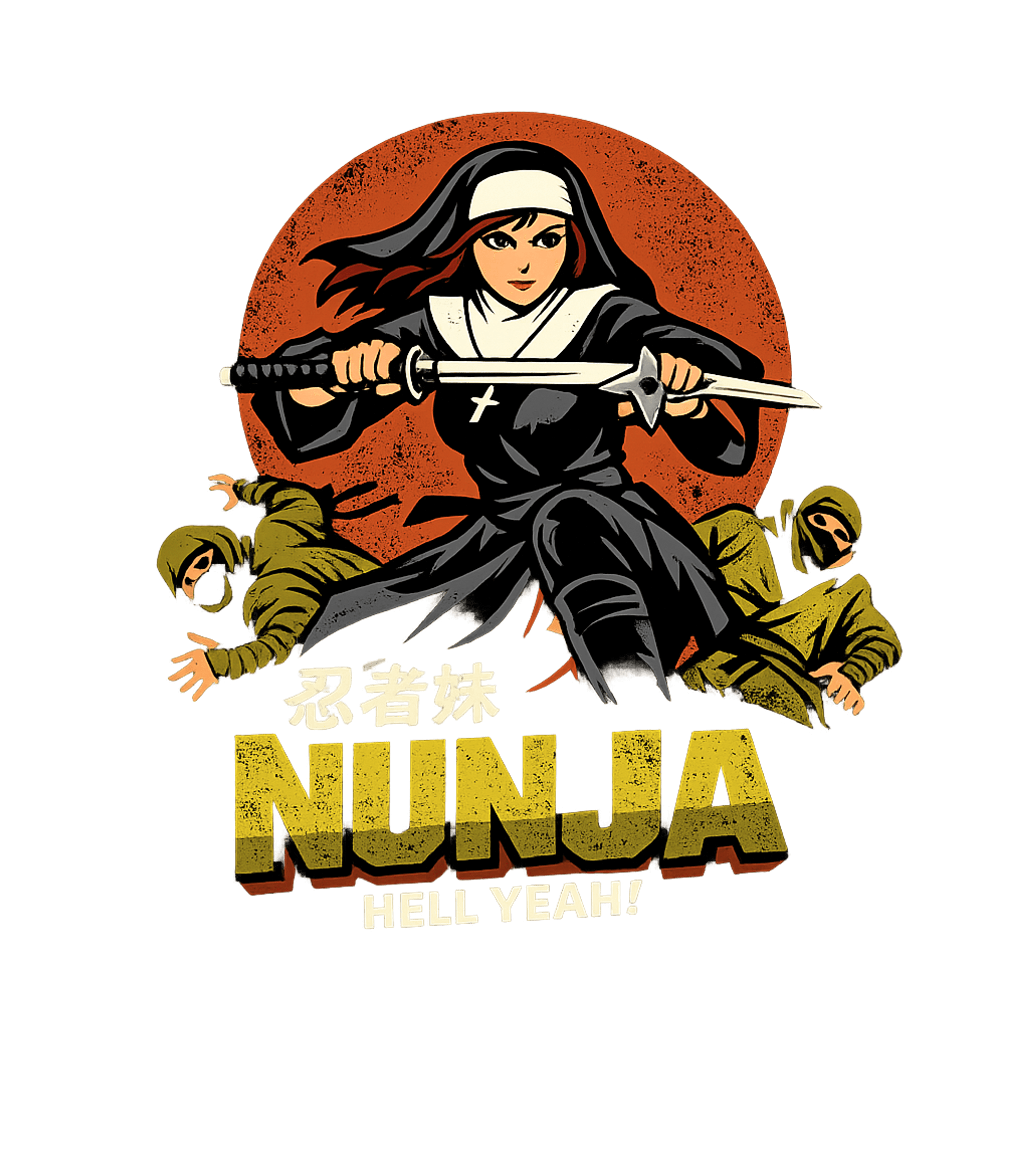 Nunja Hell Yeah! Church Humor Premium T-Shirt featuring Unleash your inner warrior with this dynamic Nunja graphic t – designed by Geoff Brown @ SunFrog Nunja Hell Yeah! Church Humor Premium T-Shirt featuring Unleash your inner warrior with this dynamic Nunja graphic t – designed by Geoff Brown @ SunFrog