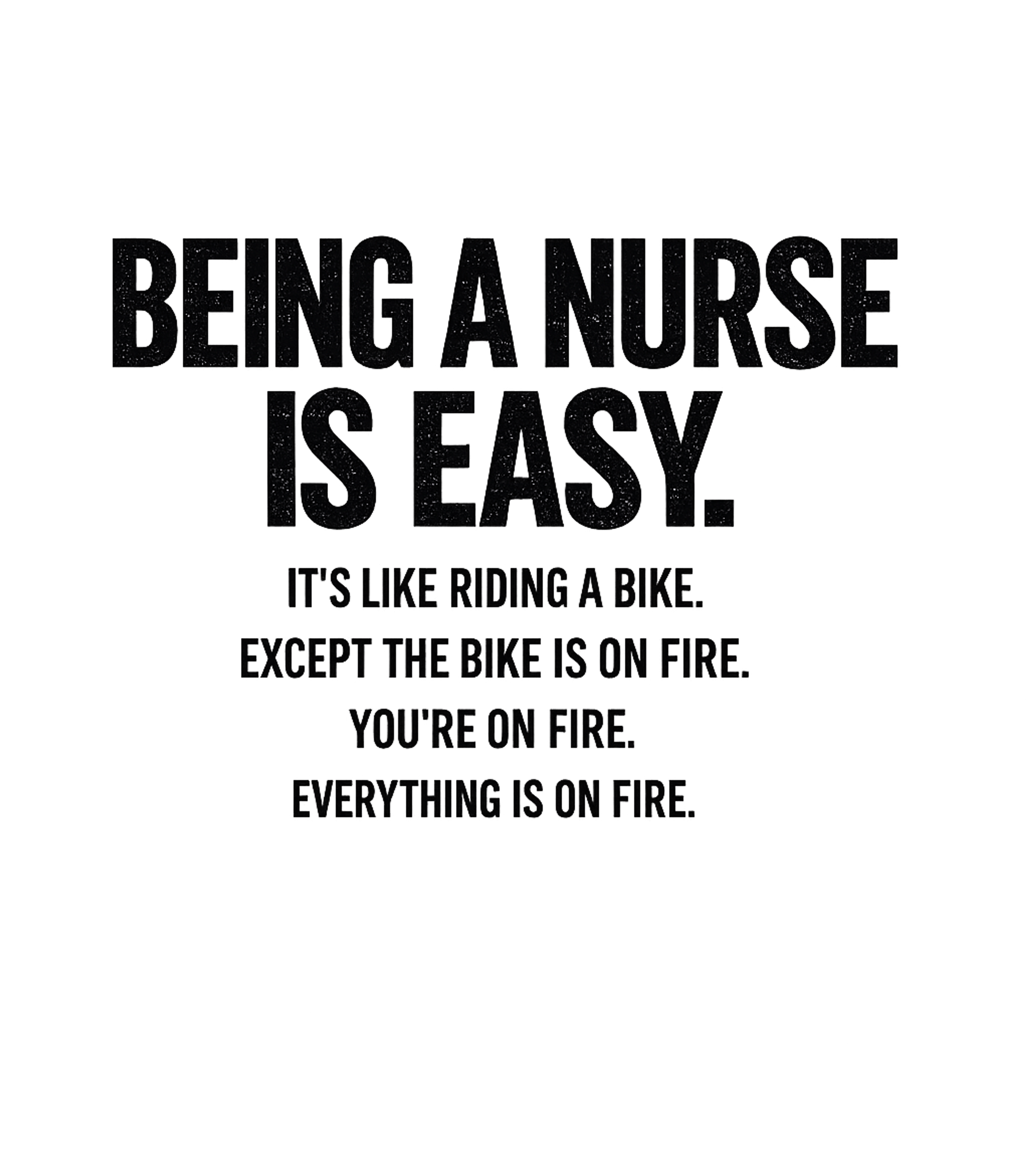 Nursing Is Easy Work / Office Humor Crewneck Sweatshirt featuring This design humorously captures the intense and challenging – designed by Geoff Brown @ SunFrog Nursing Is Easy Work / Office Humor Crewneck Sweatshirt featuring This design humorously captures the intense and challenging – designed by Geoff Brown @ SunFrog