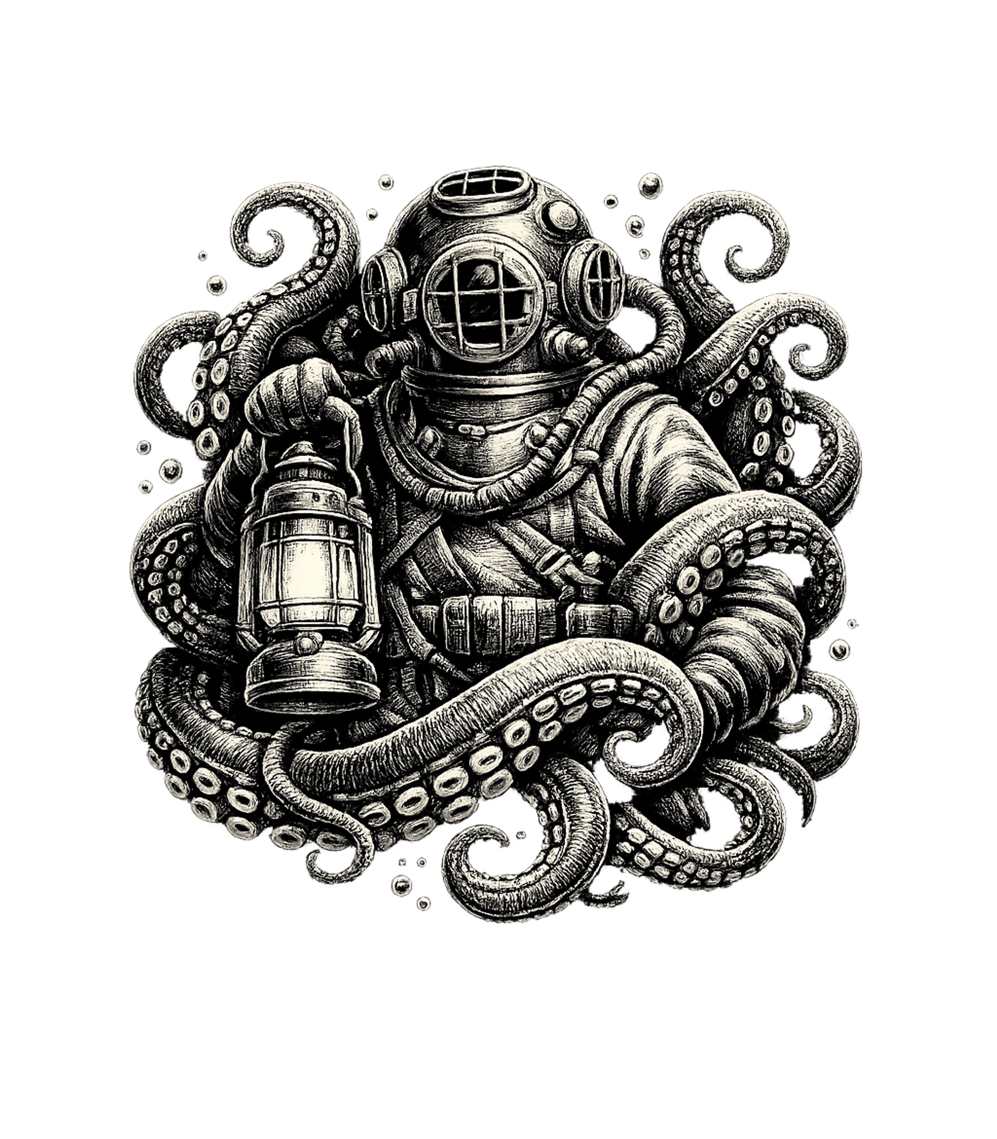 Octopus Diver Lantern scubadiving Premium T-Shirt featuring Dive into the mysterious depths with this striking graphic f – designed by Geoff Brown @ SunFrog Octopus Diver Lantern scubadiving Premium T-Shirt featuring Dive into the mysterious depths with this striking graphic f – designed by Geoff Brown @ SunFrog