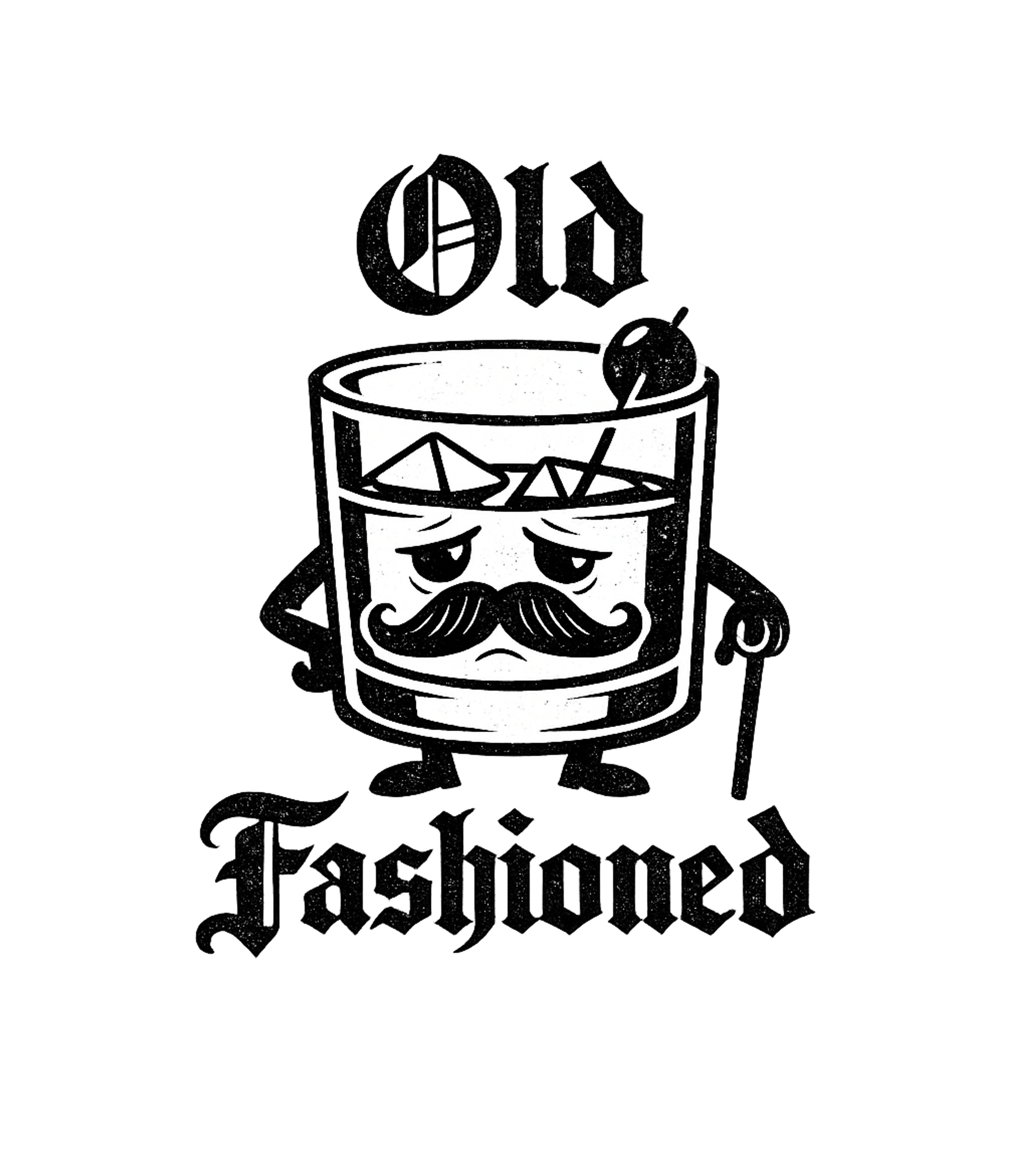 Old Fashioned Cocktail Drink Cooking / BBQ Premium T-Shirt featuring This distressed graphic features a sad, mustachioed Old Fash – designed by Geoff Brown @ SunFrog Old Fashioned Cocktail Drink Cooking / BBQ Premium T-Shirt featuring This distressed graphic features a sad, mustachioed Old Fash – designed by Geoff Brown @ SunFrog
