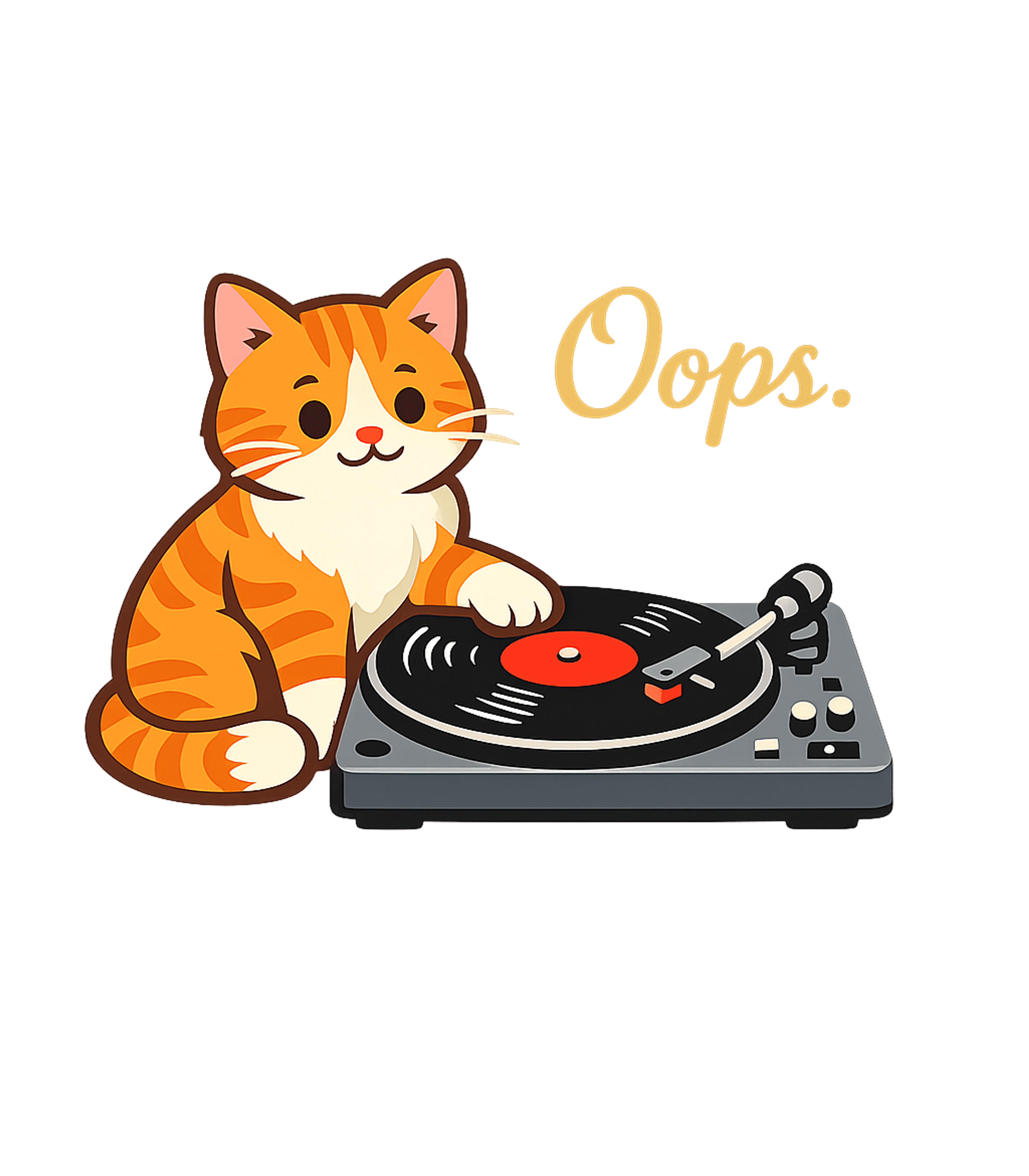 Oops DJ Cat Cats Crewneck Sweatshirt featuring This playful graphic features an adorable orange tabby cat w – designed by Geoff Brown @ SunFrog Oops DJ Cat Cats Crewneck Sweatshirt featuring This playful graphic features an adorable orange tabby cat w – designed by Geoff Brown @ SunFrog