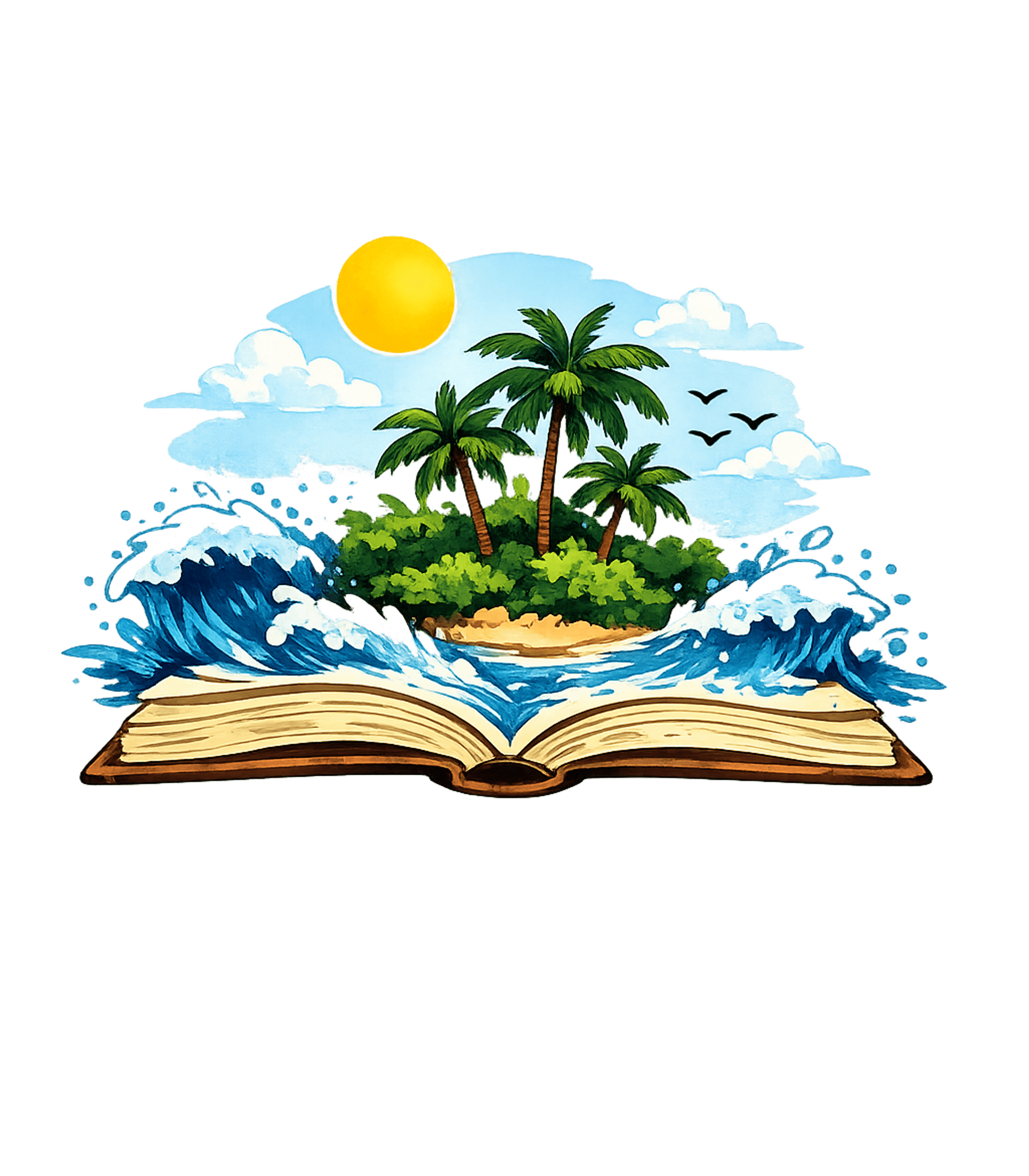 Paradise Within Pages Travel Premium T-Shirt featuring This captivating artwork illustrates an open book revealing – designed by Geoff Brown @ SunFrog Paradise Within Pages Travel Premium T-Shirt featuring This captivating artwork illustrates an open book revealing – designed by Geoff Brown @ SunFrog
