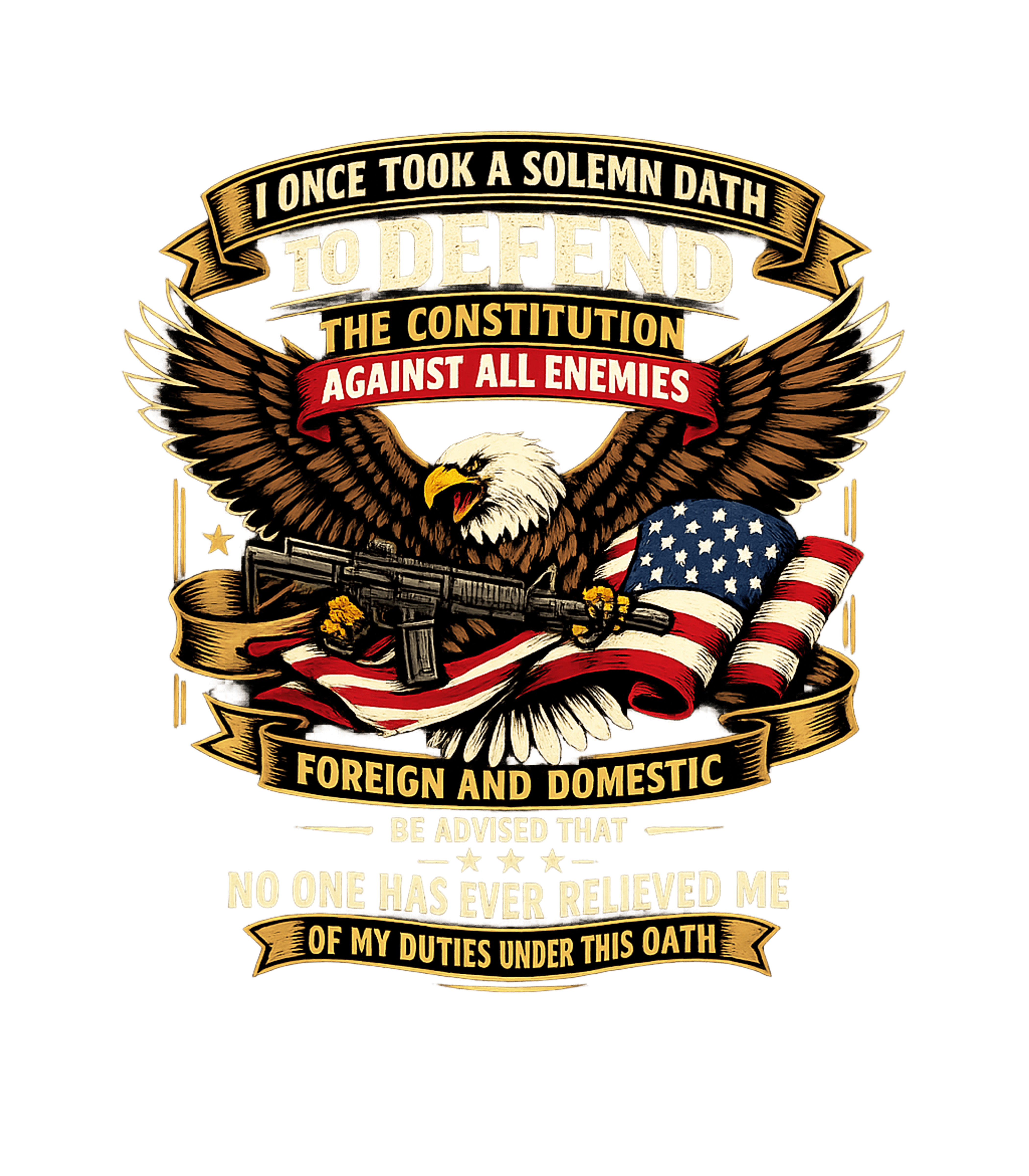 Patriotic Oath Keeper Freedom / Constitution Crewneck Sweatshirt featuring This powerful patriotic graphic features a bald eagle, Ameri – designed by Geoff Brown @ SunFrog Patriotic Oath Keeper Freedom / Constitution Crewneck Sweatshirt featuring This powerful patriotic graphic features a bald eagle, Ameri – designed by Geoff Brown @ SunFrog