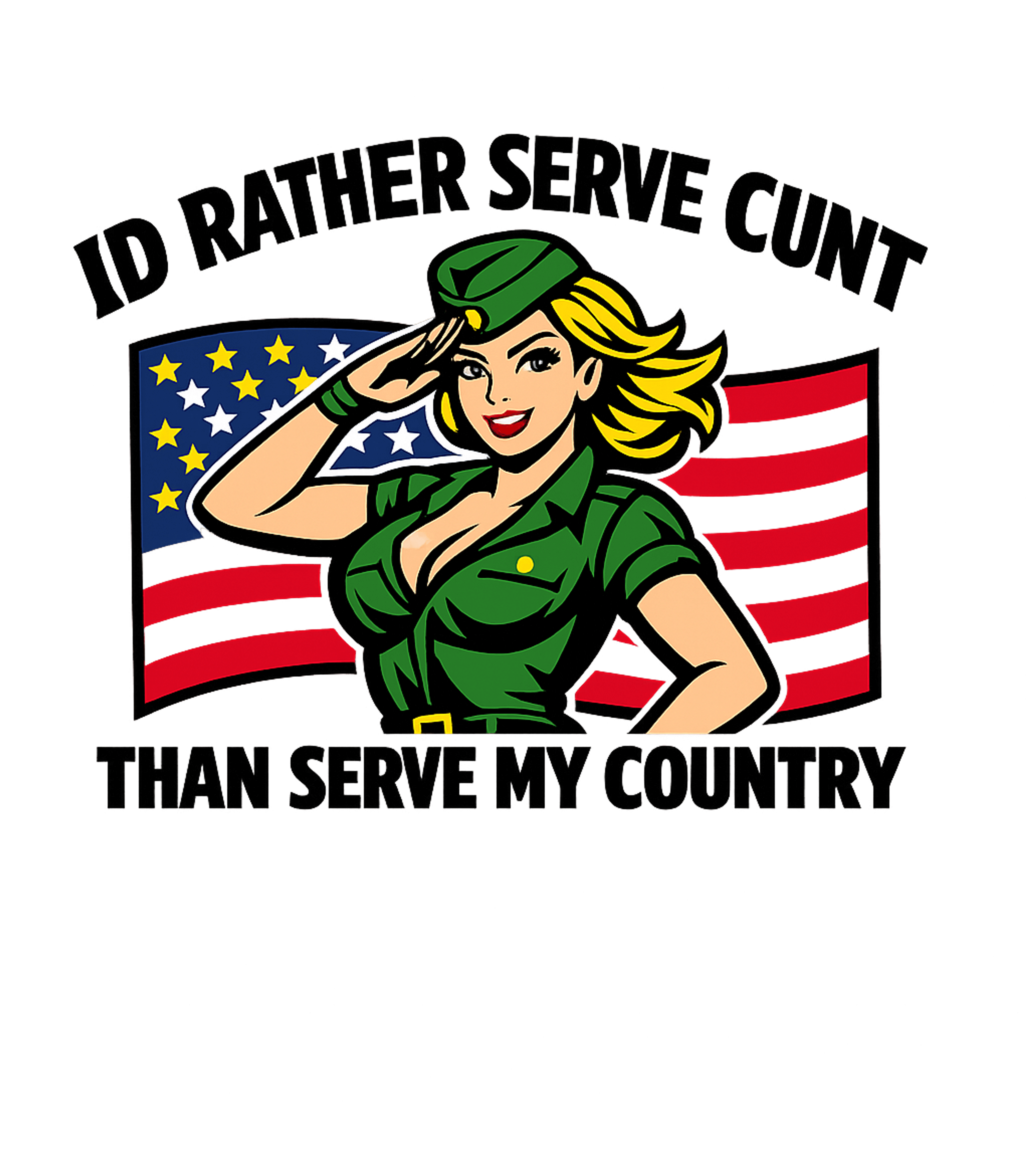 Patriotic Pin-Up Salute Military Pride Premium T-Shirt featuring Show your American spirit with this vibrant, retro-style pin – designed by Geoff Brown @ SunFrog Patriotic Pin-Up Salute Military Pride Premium T-Shirt featuring Show your American spirit with this vibrant, retro-style pin – designed by Geoff Brown @ SunFrog